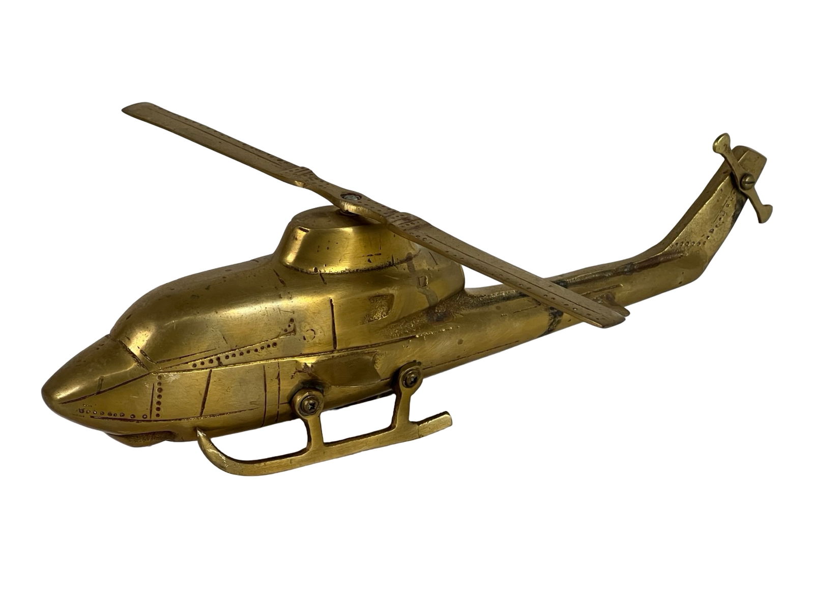 Solid Brass Cobra Attack Helicopter Sculpture (1 of 3)