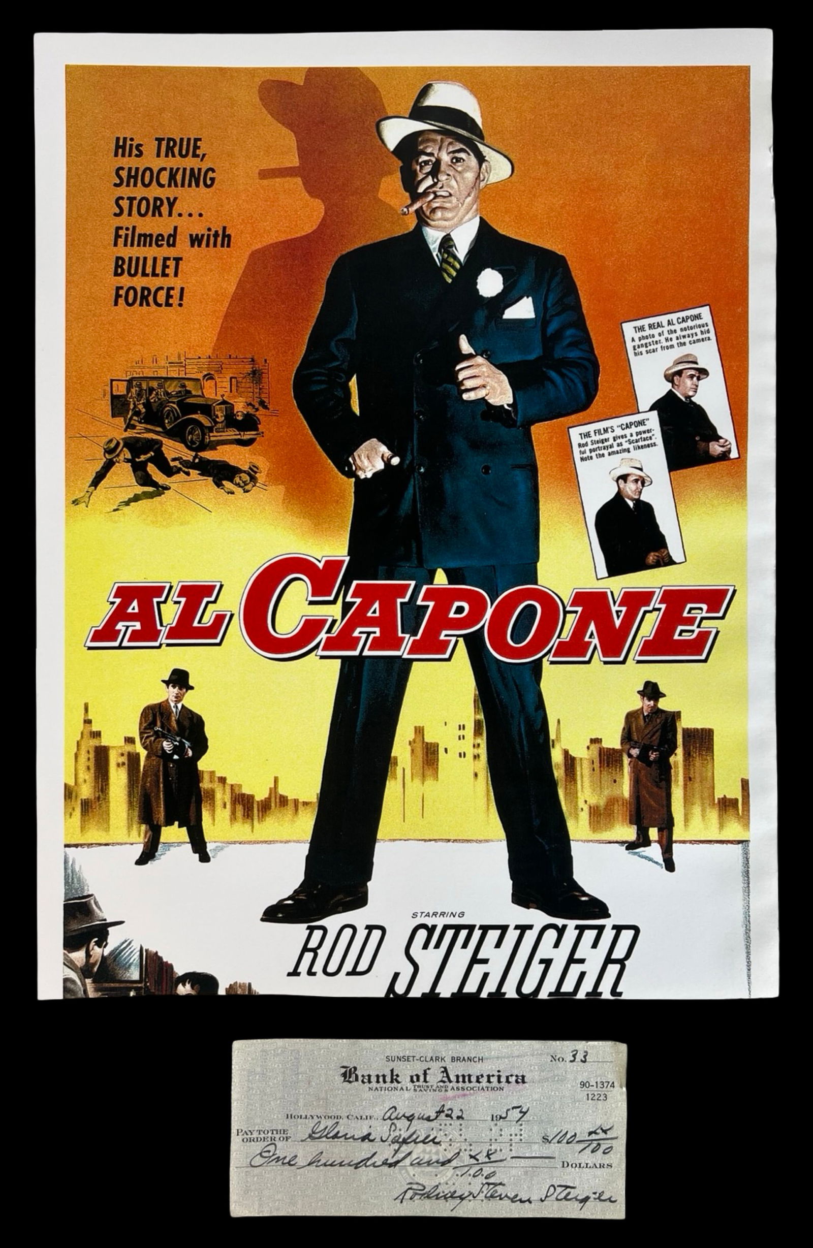 Rod Steiger Signed Bank Check, 1954 (1 of 3)