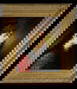 W. Honner- Portrait of a Lady in Veil Oil Painting