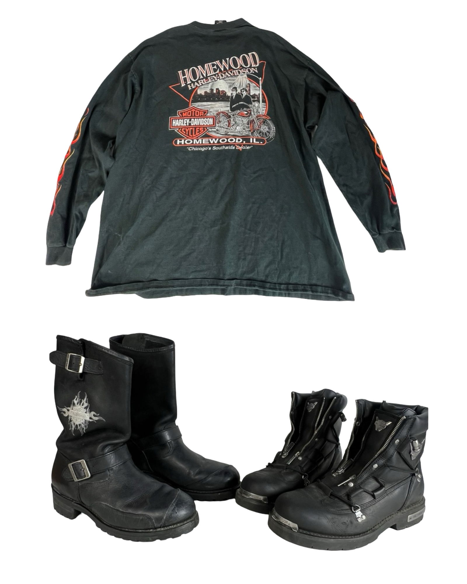 Harley-Davidson Rider Lot -  Shirt & Size 12 Boots (1 of 7)