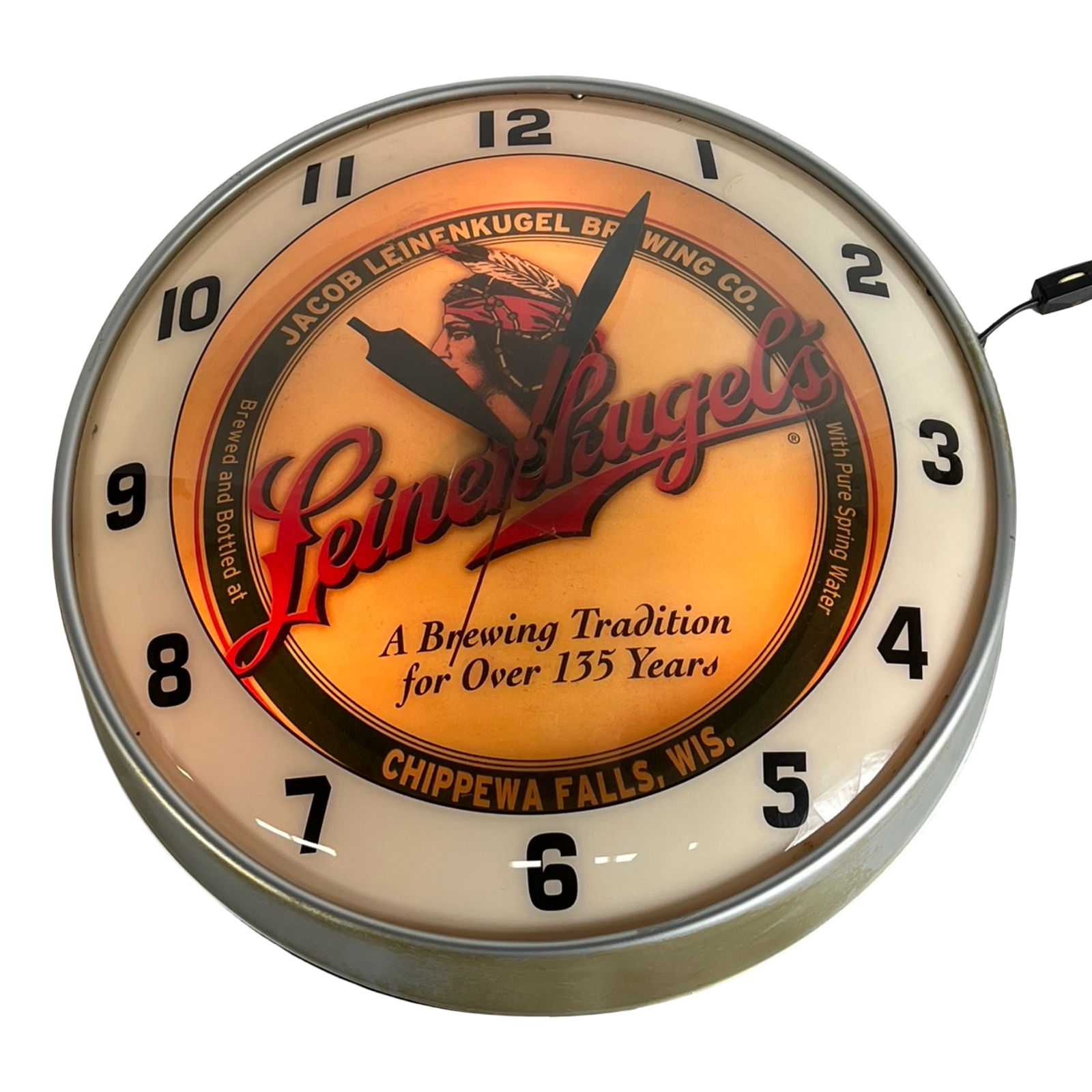Leinenkugel's Beer Light-Up Advertising Wall Clock (1 of 5)