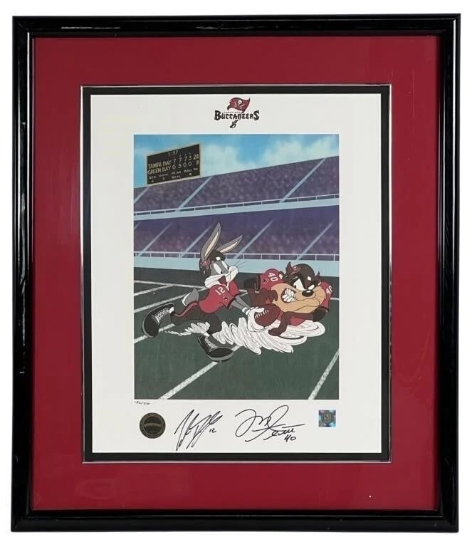 Mike Alstott & Trent Dilfer Signed Buccaneers Art (1 of 5)