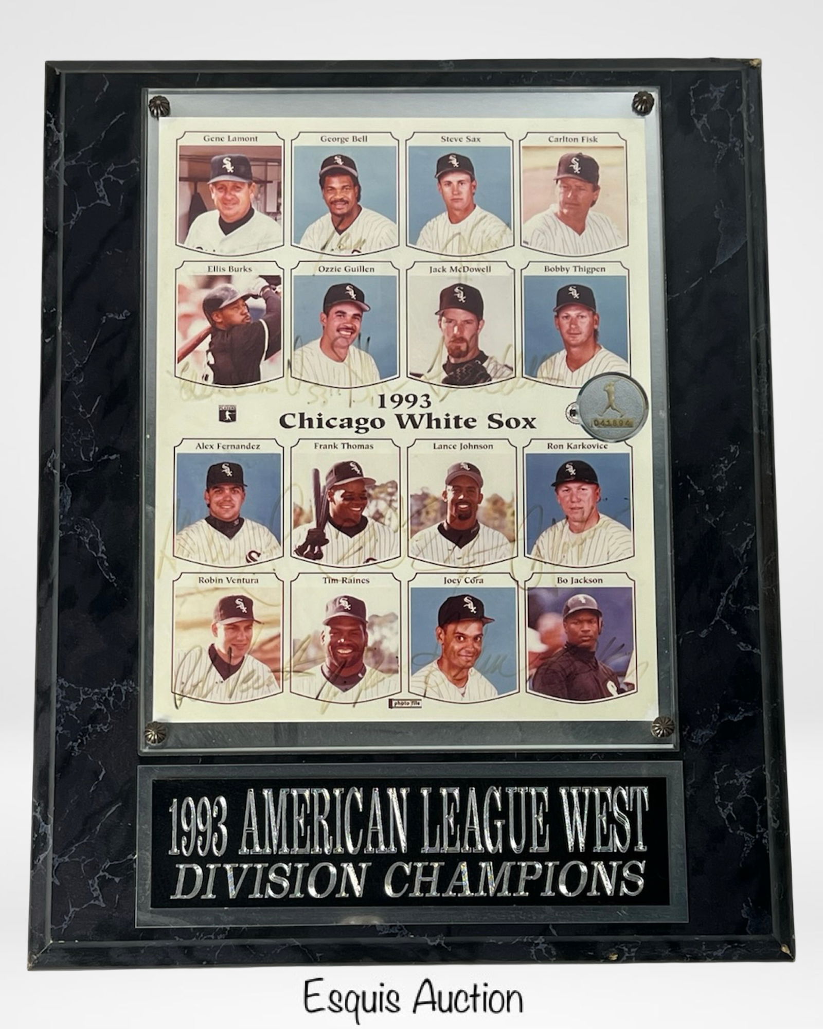 Chicago White Sox Multi-Signed Team Plaque- 14 Sig (1 of 9)
