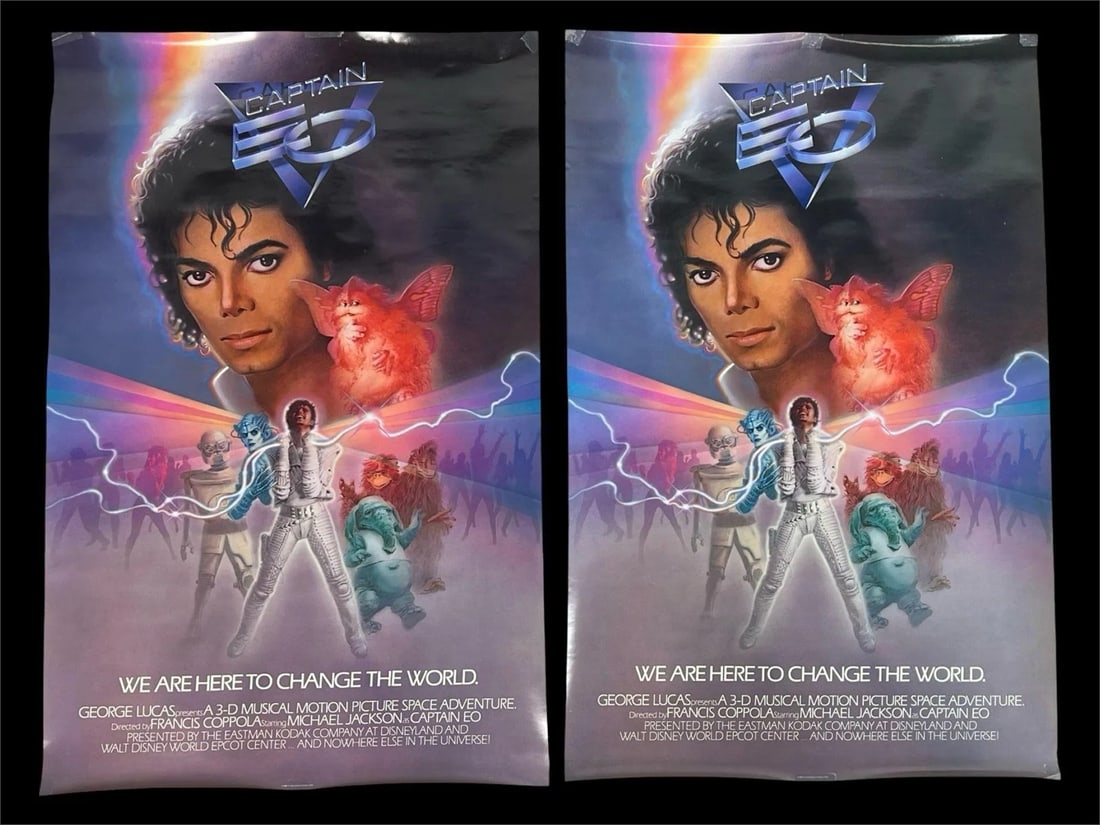 2 1986 Captain EO Michael Jackson Disneyl Posters (1 of 3)
