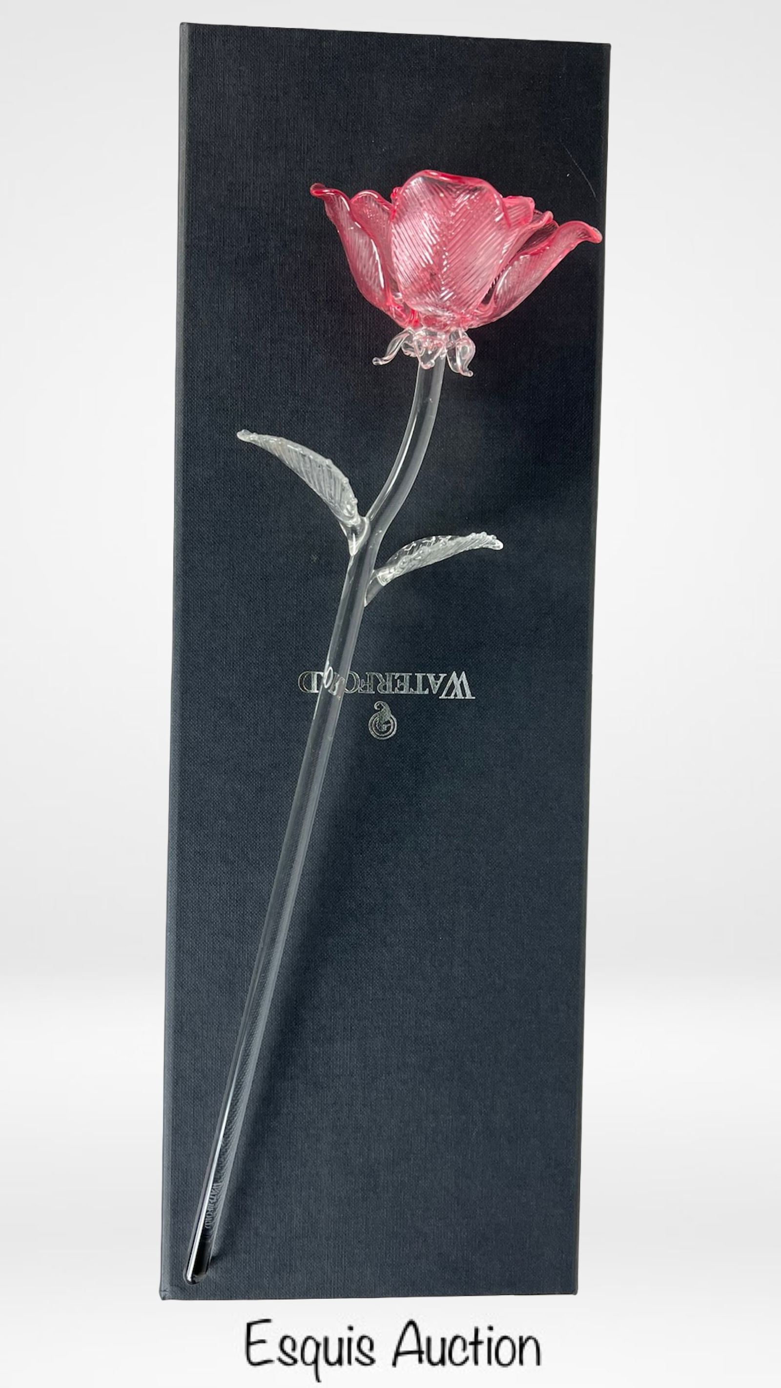 Waterford Fleurology Pink Rose Crystal Sculpture (1 of 4)