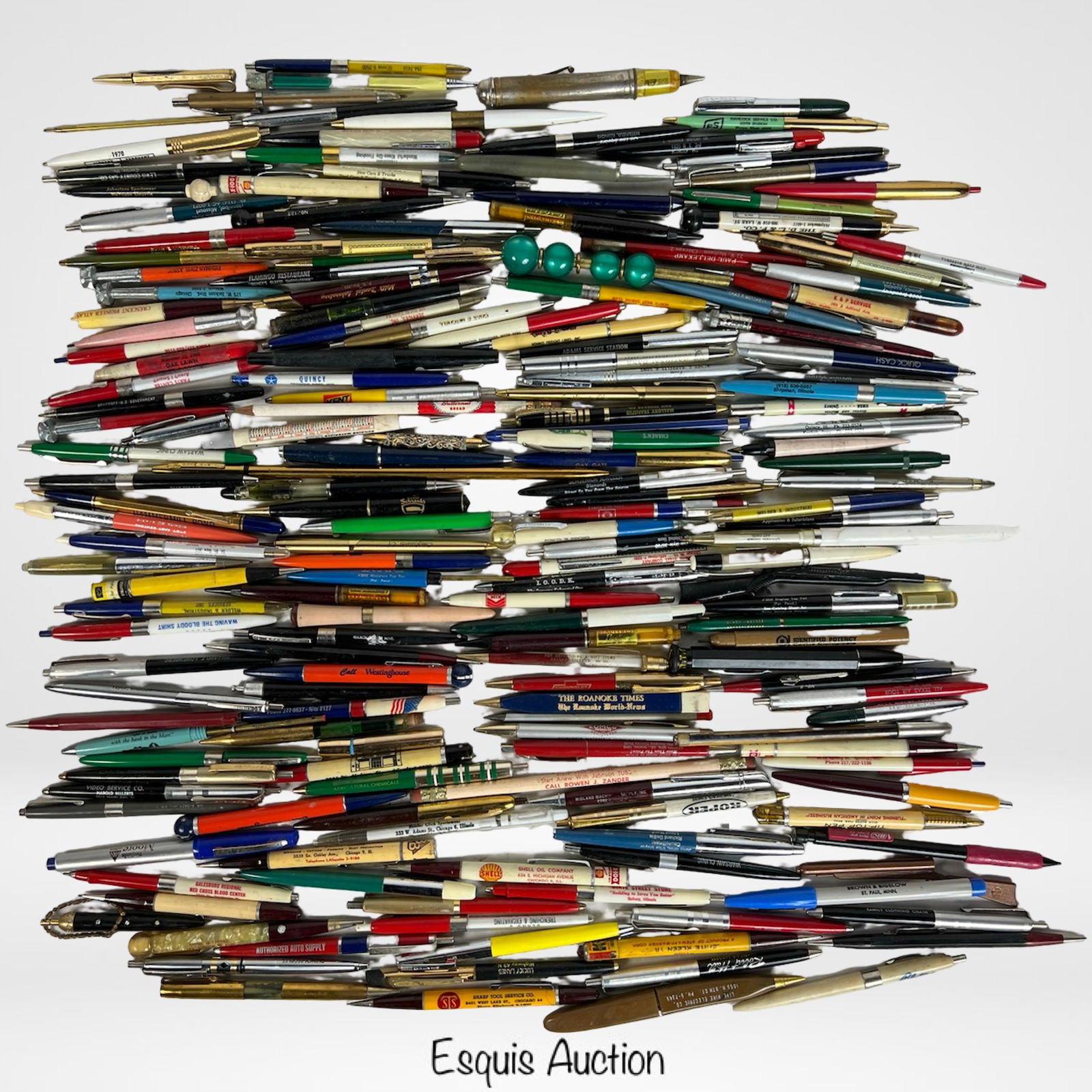 Large Lot of Vintage Advertising Ballpoint Pens (1 of 5)