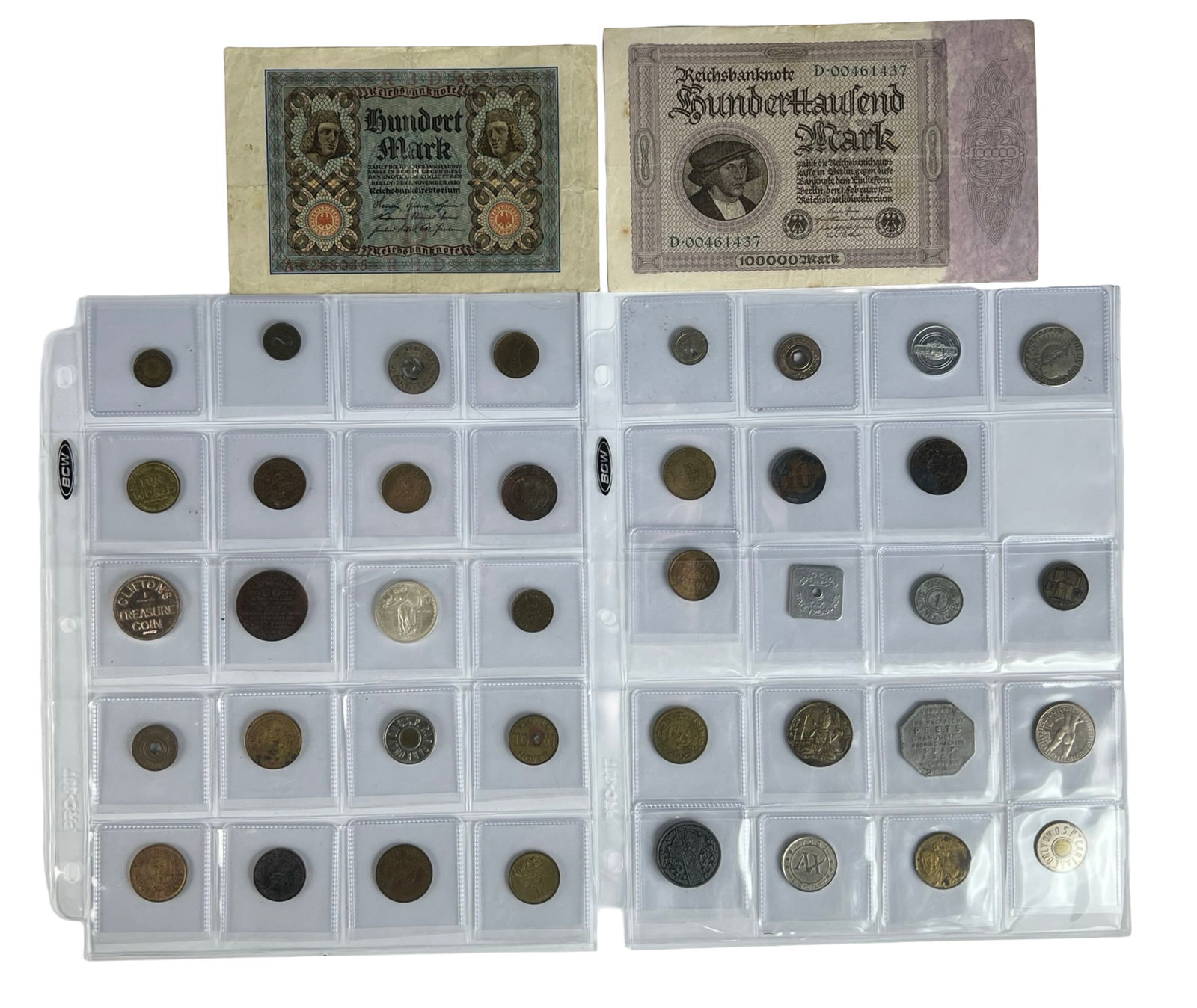 Collection of Vintage Tokens and German Banknotes (1 of 6)