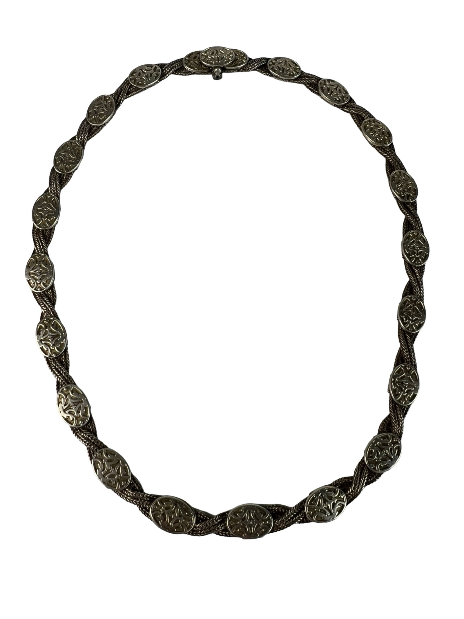 Massive Sterling Silver Braided Necklace (1 of 5)