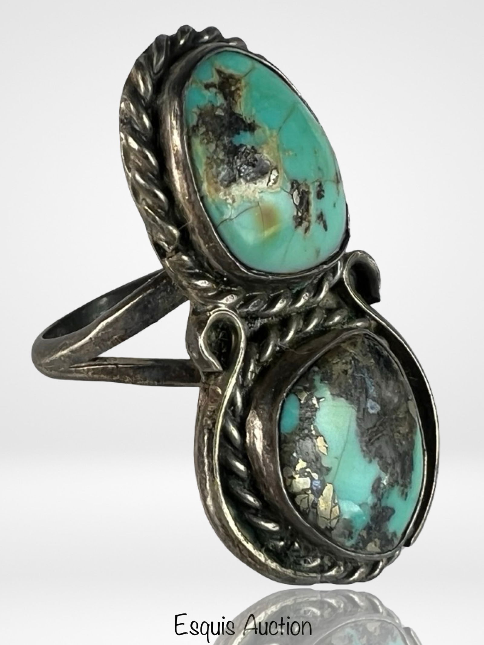 Native American Sterling Silver Turquoise Ring (1 of 4)