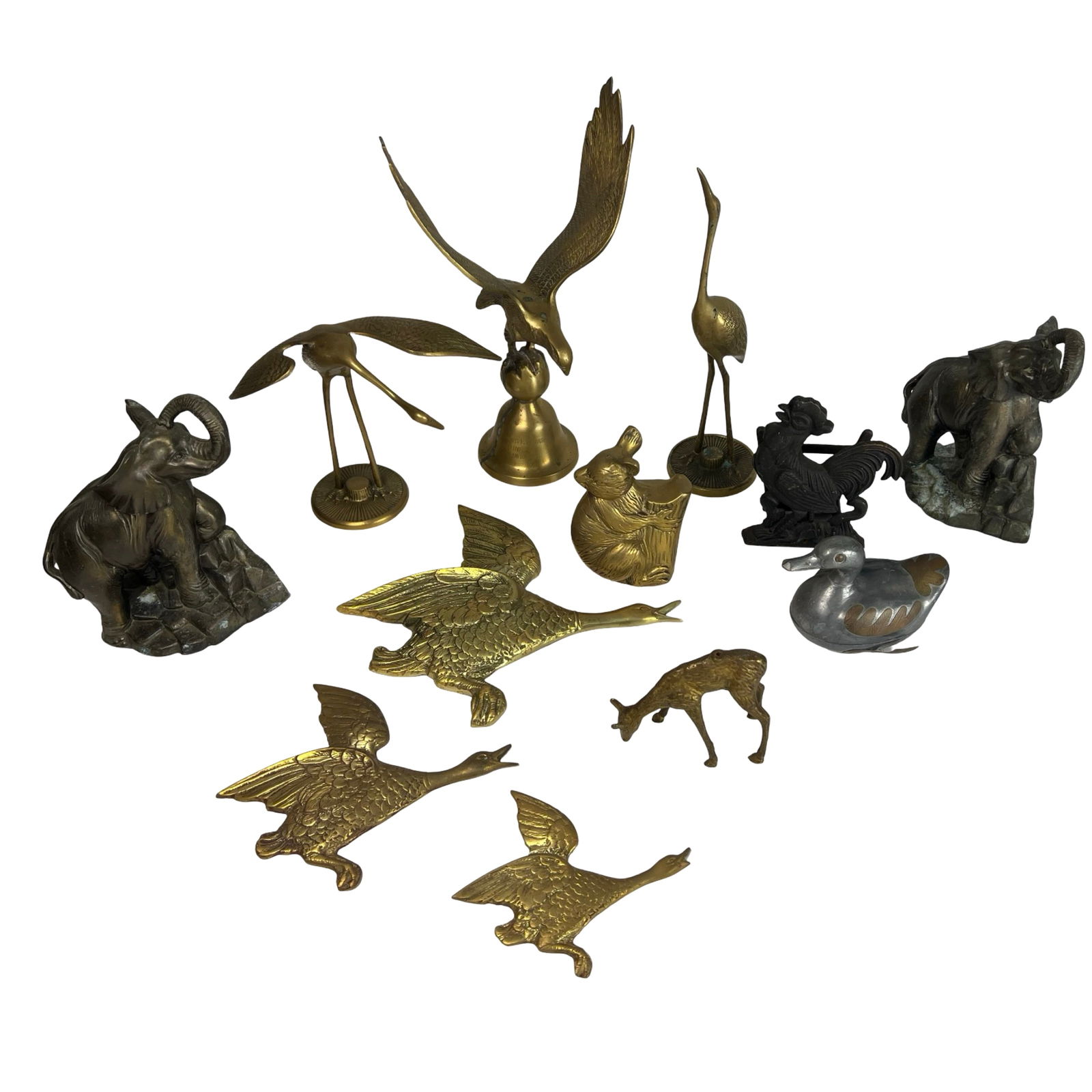 Lot of Vintage Brass & Metal Animal Figurines (1 of 4)