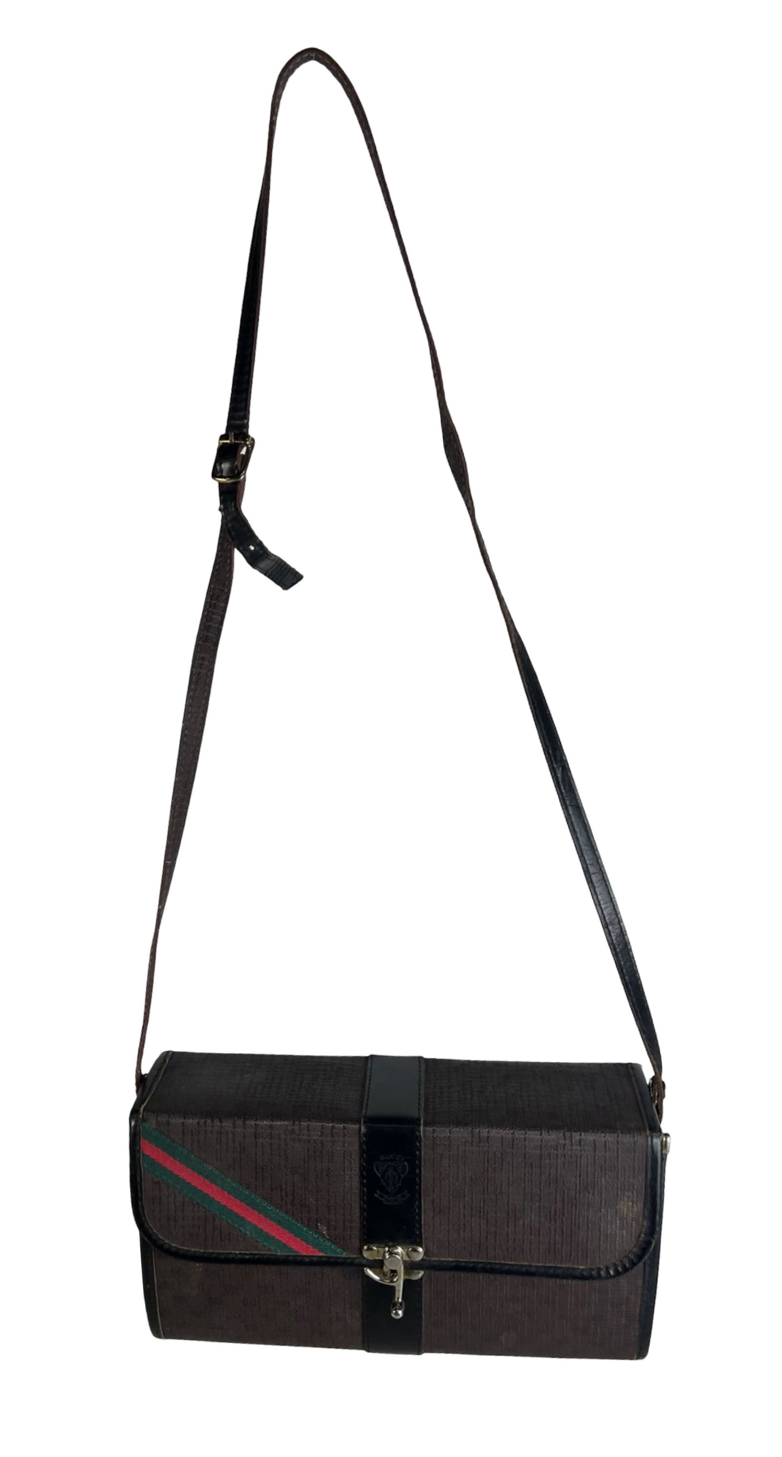 Vintage 1980s Gucci Monogram Shoulder Bag (1 of 4)