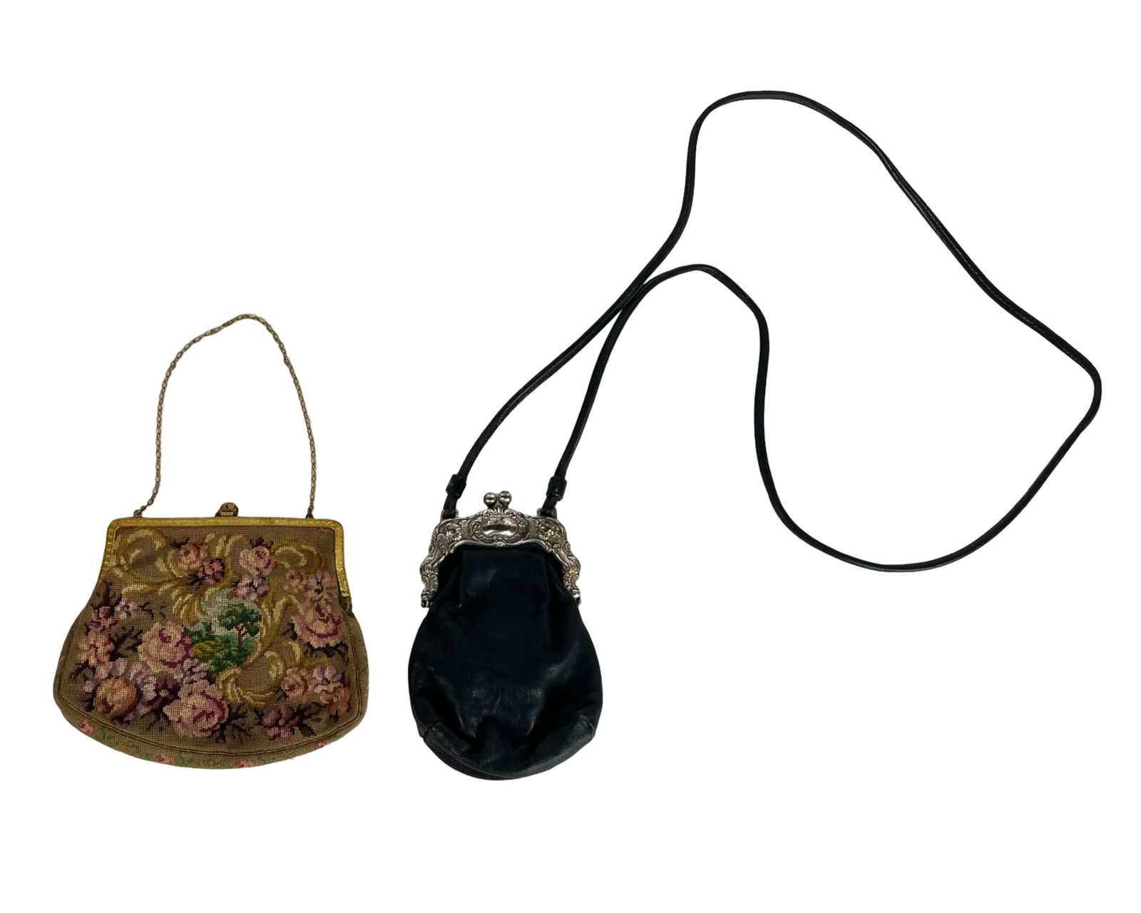 Antique Handbags - Needlepoint & Ornate Frame (1 of 4)