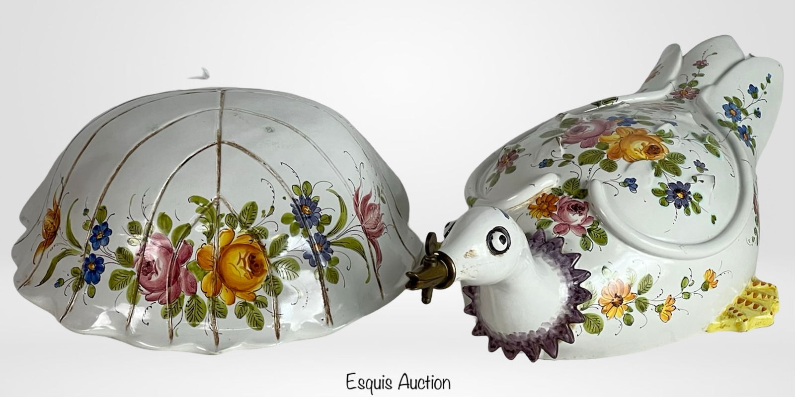 Italian Ceramic Wall-Mounted Duck Lavabo Fountain (1 of 4)