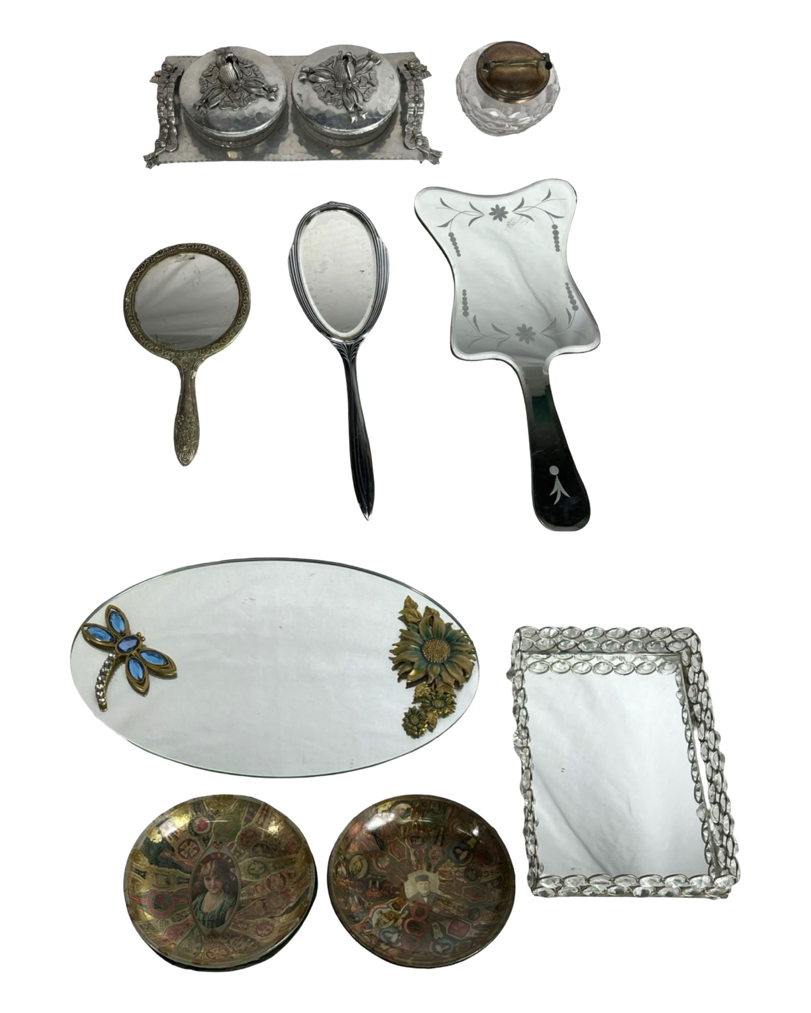 Assorted Vanity and Decorative Glass Mirror Items (1 of 6)