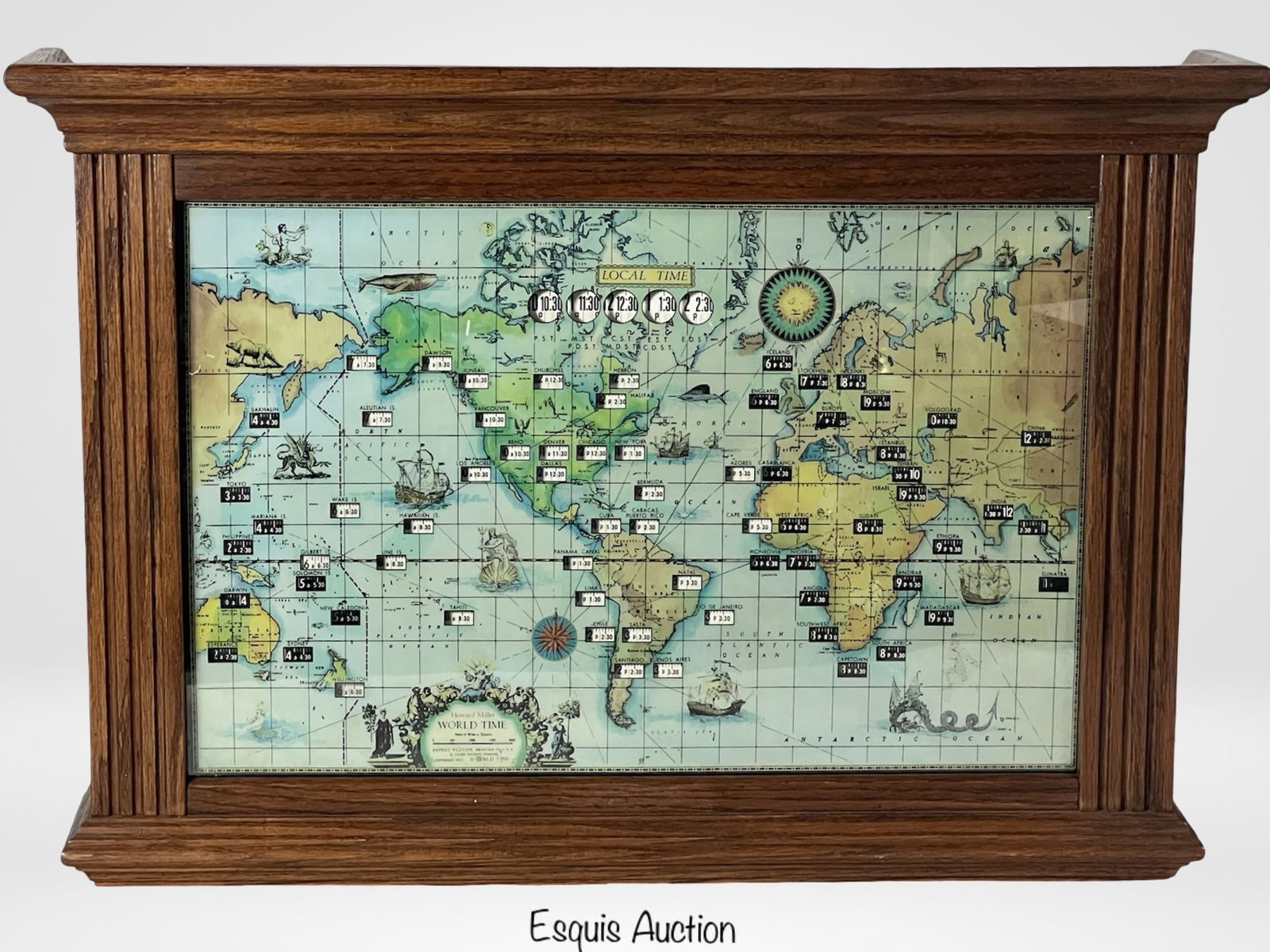 Howard Miller Atomic Era World Time Zone Clock (1 of 5)