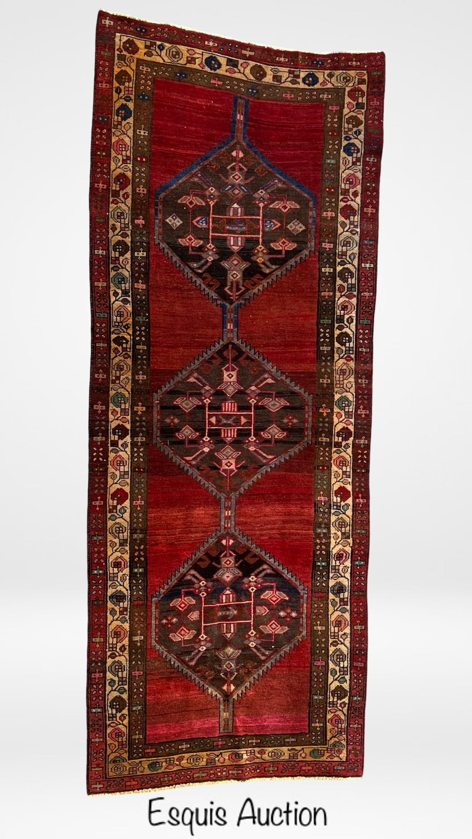 Persian Qashqai Hand-Woven Wool Tribal Runner Rug (1 of 4)