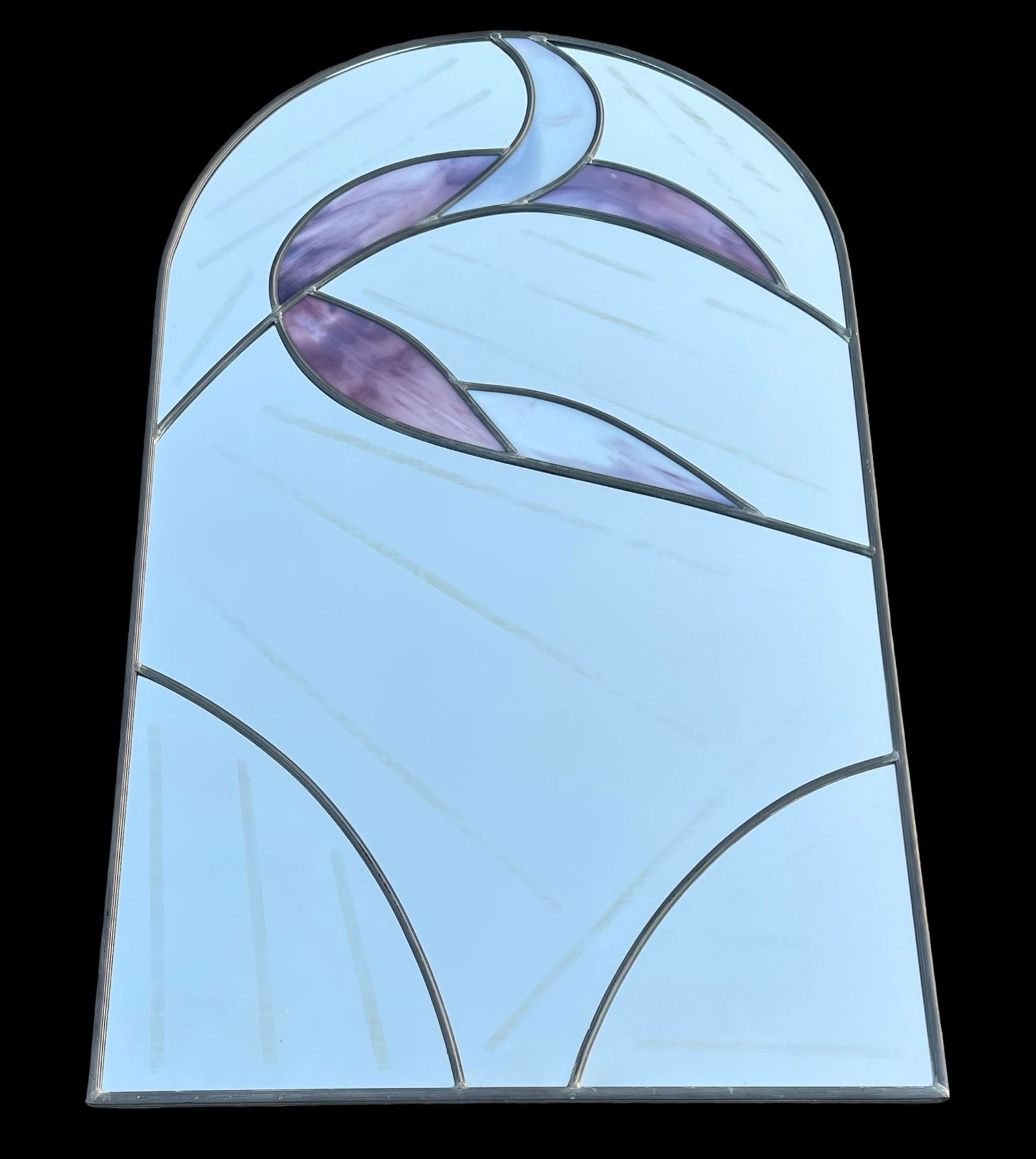 Napoleon Setti "Flight" 1973 Stained-Glass Mirror (1 of 4)