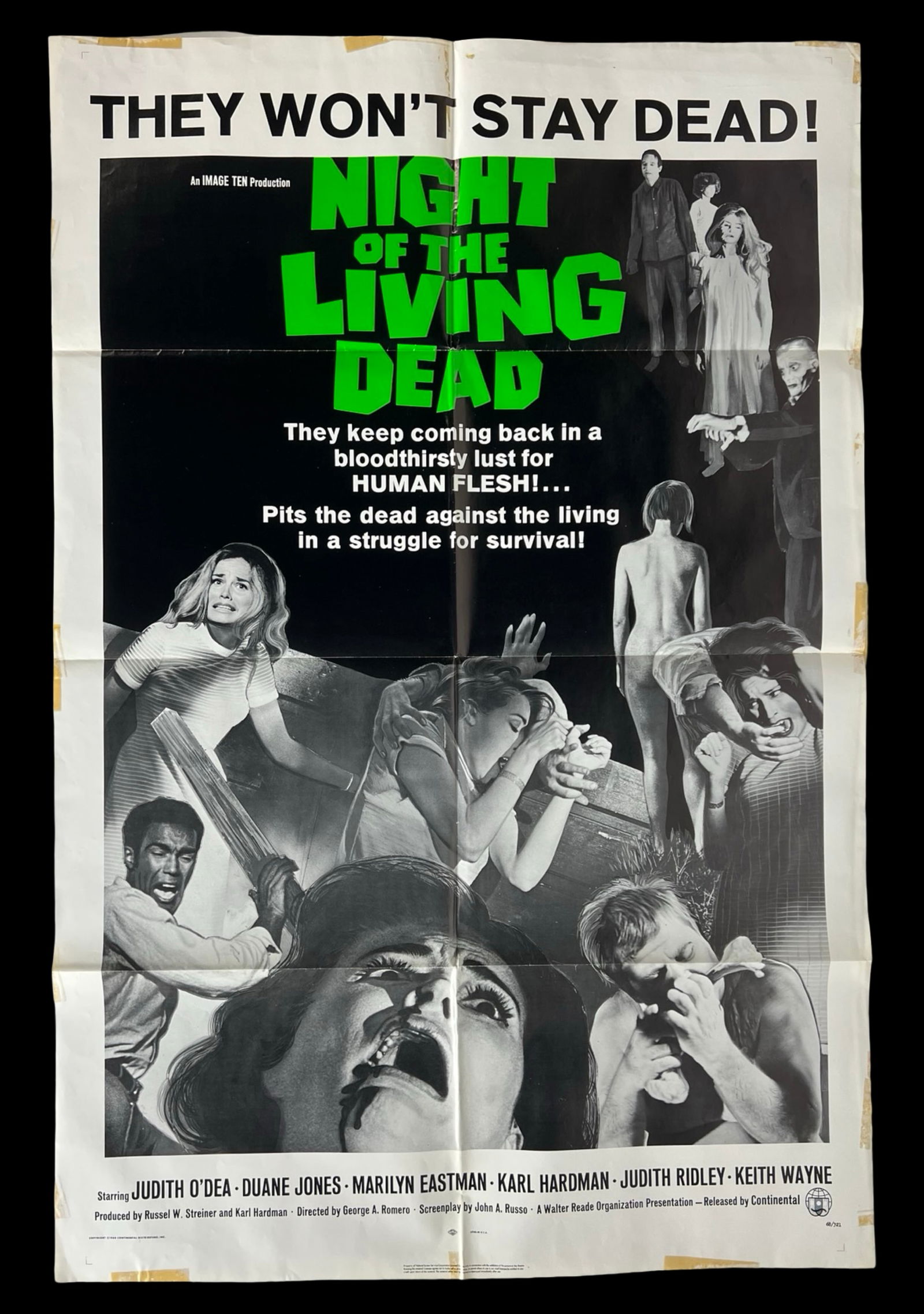 1968 "Night of the Living Dead" Movie Poster (1 of 4)
