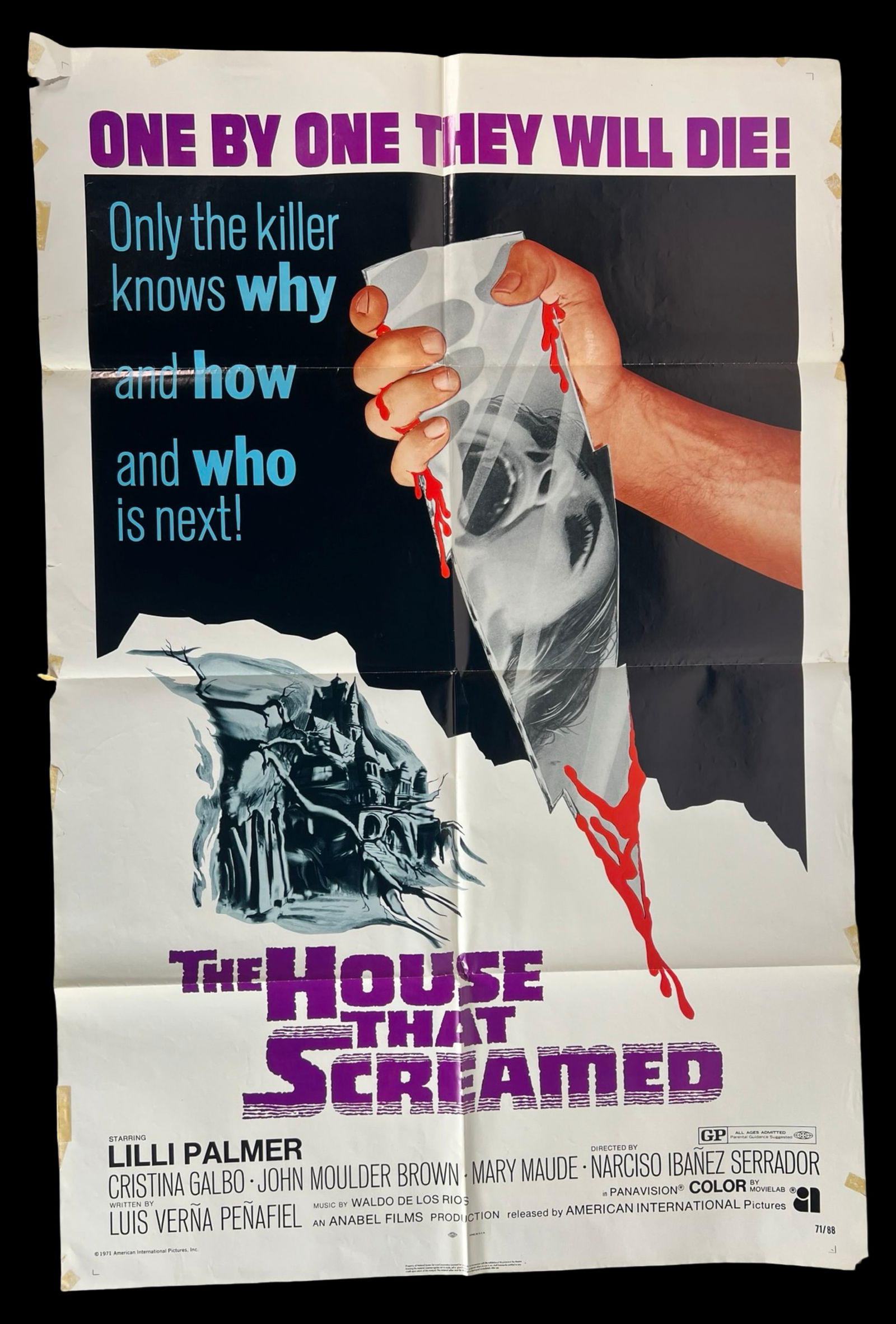 "The House That Screamed" 1971 Horror Movie Poster (1 of 4)