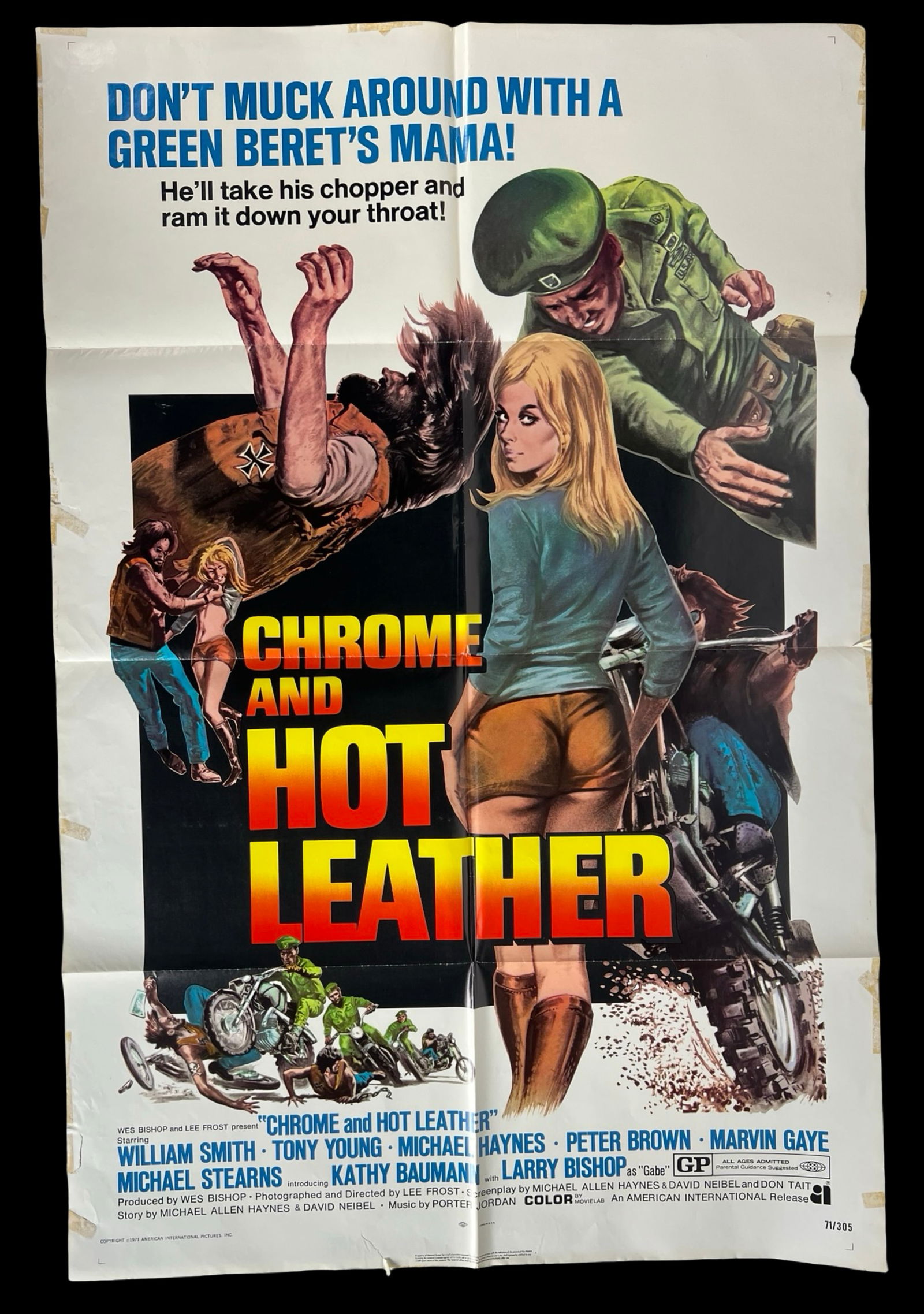 Chrome and Hot Leather Original 1971 Movie Poster (1 of 4)