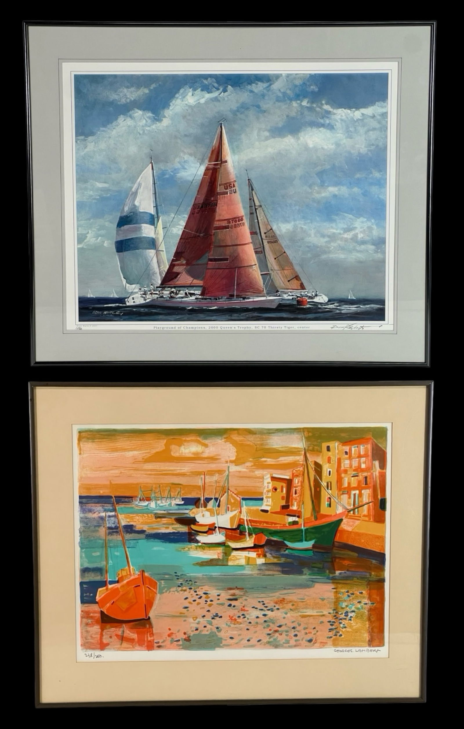 Marine Lithographs by Dean Waite & Georges Lambert (1 of 10)