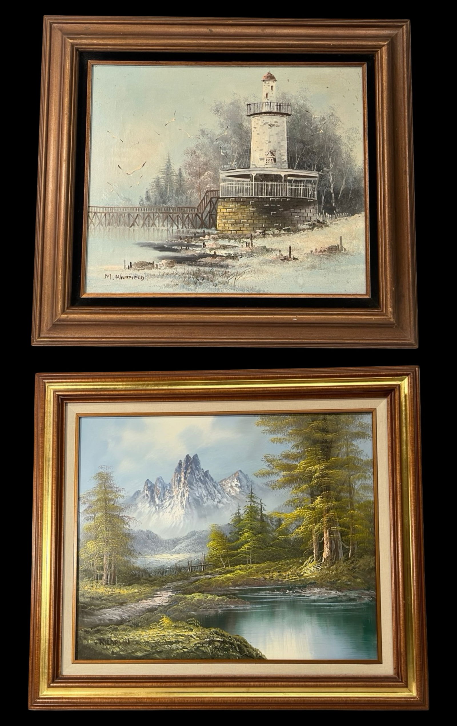 M. Whitefield & R. Larson- Two Landscape Paintings (1 of 10)