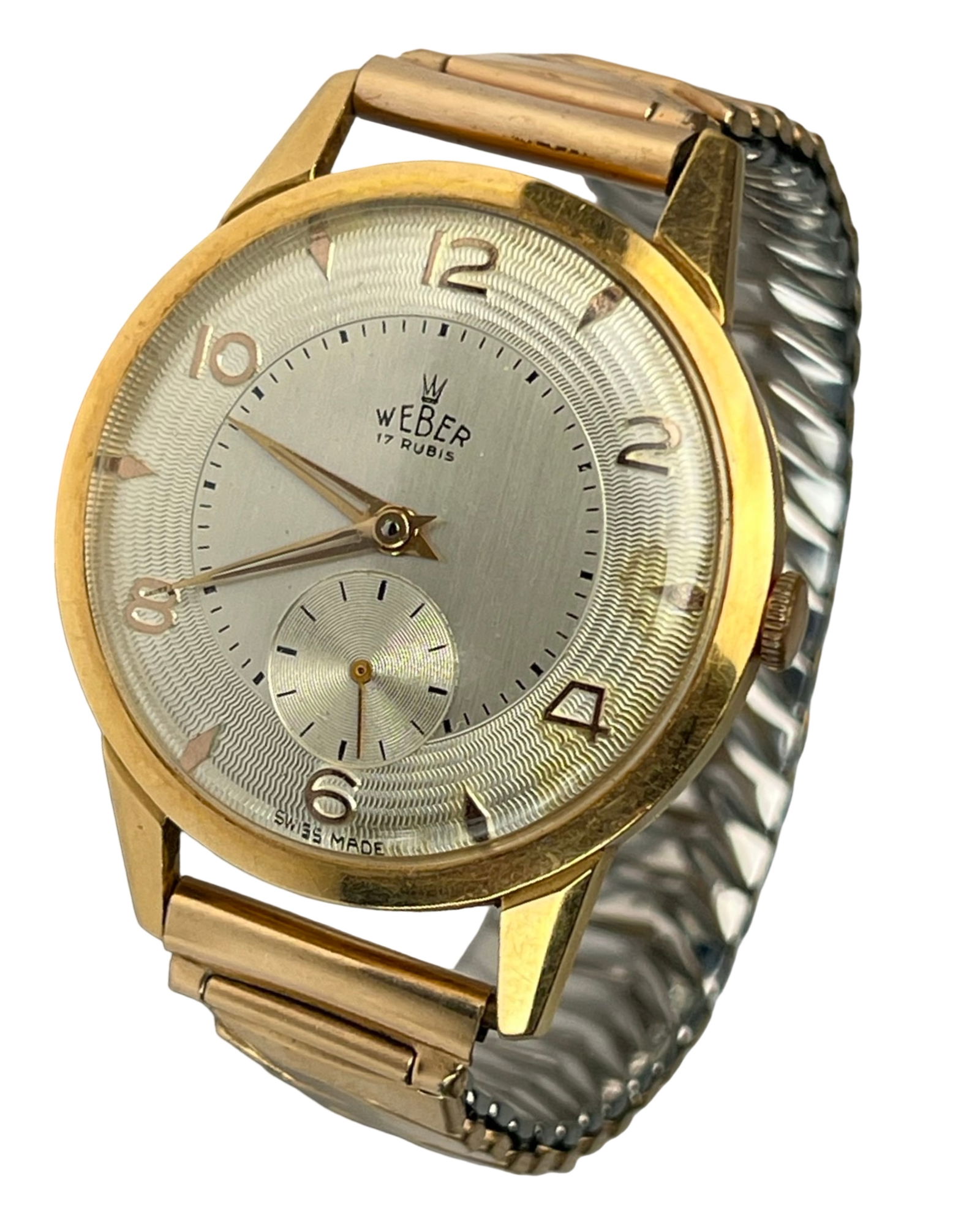 18k Gold Weber 17 Jewels Men's Wrist Watch (1 of 4)