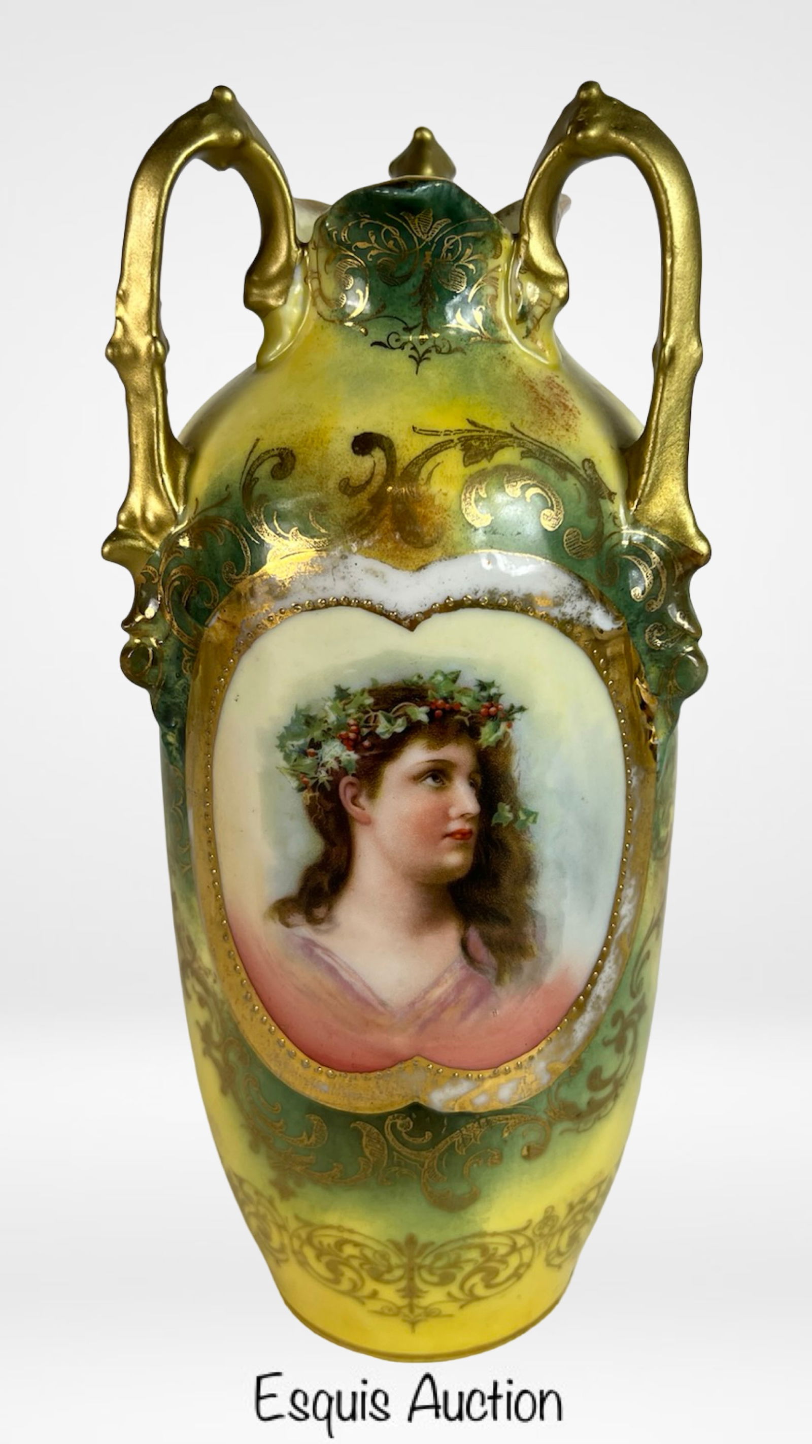 Antique Royal Saxe Germany Portrait Vase (1 of 5)