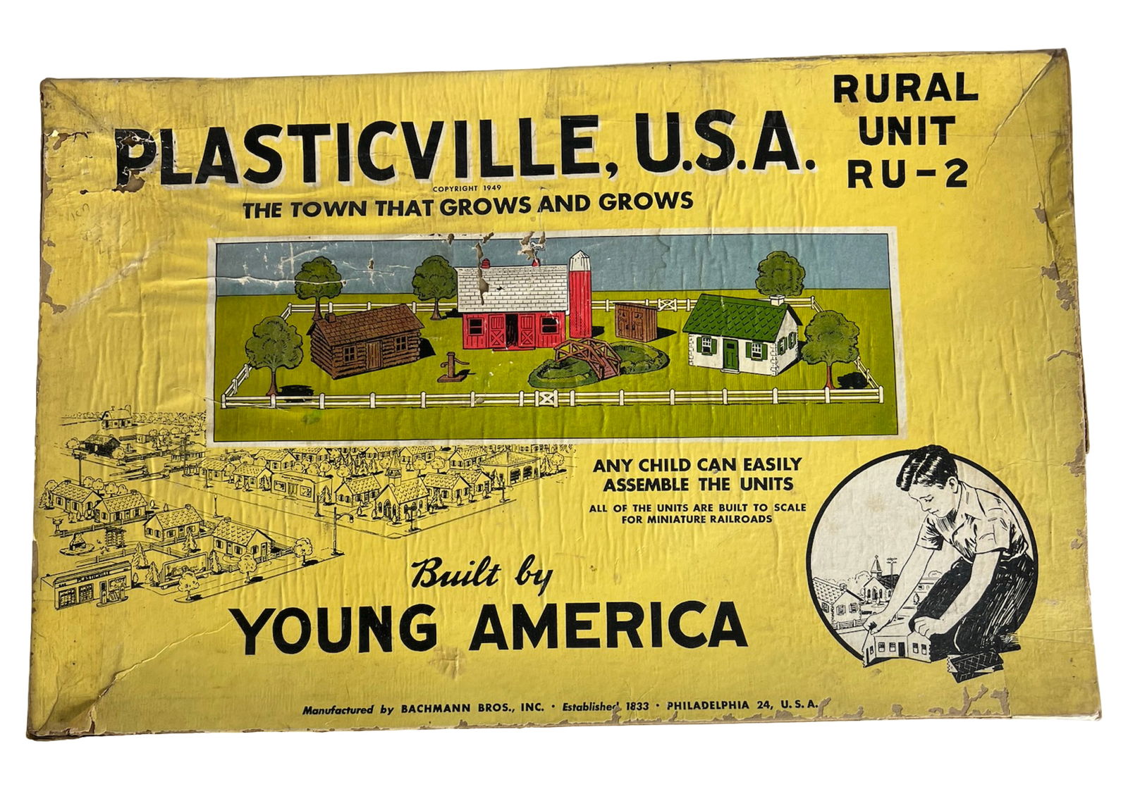 1949 Plasticville U.S.A. Rural Unit RU-2 Model Kit (1 of 2)