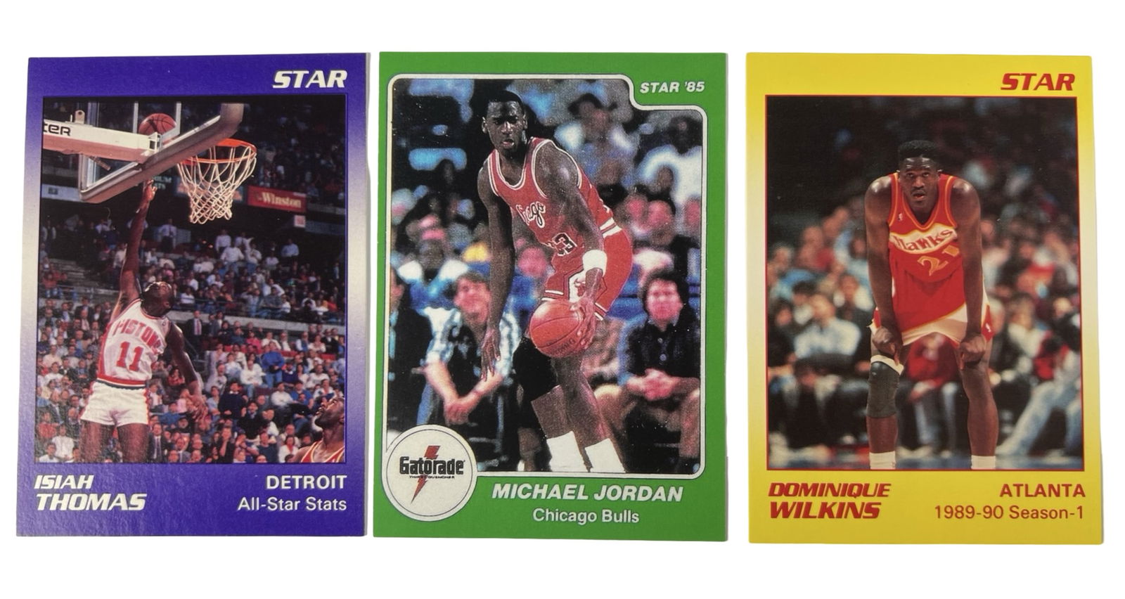 1980s STAR Basketball Cards- Michael Jordan, Isiah (1 of 2)