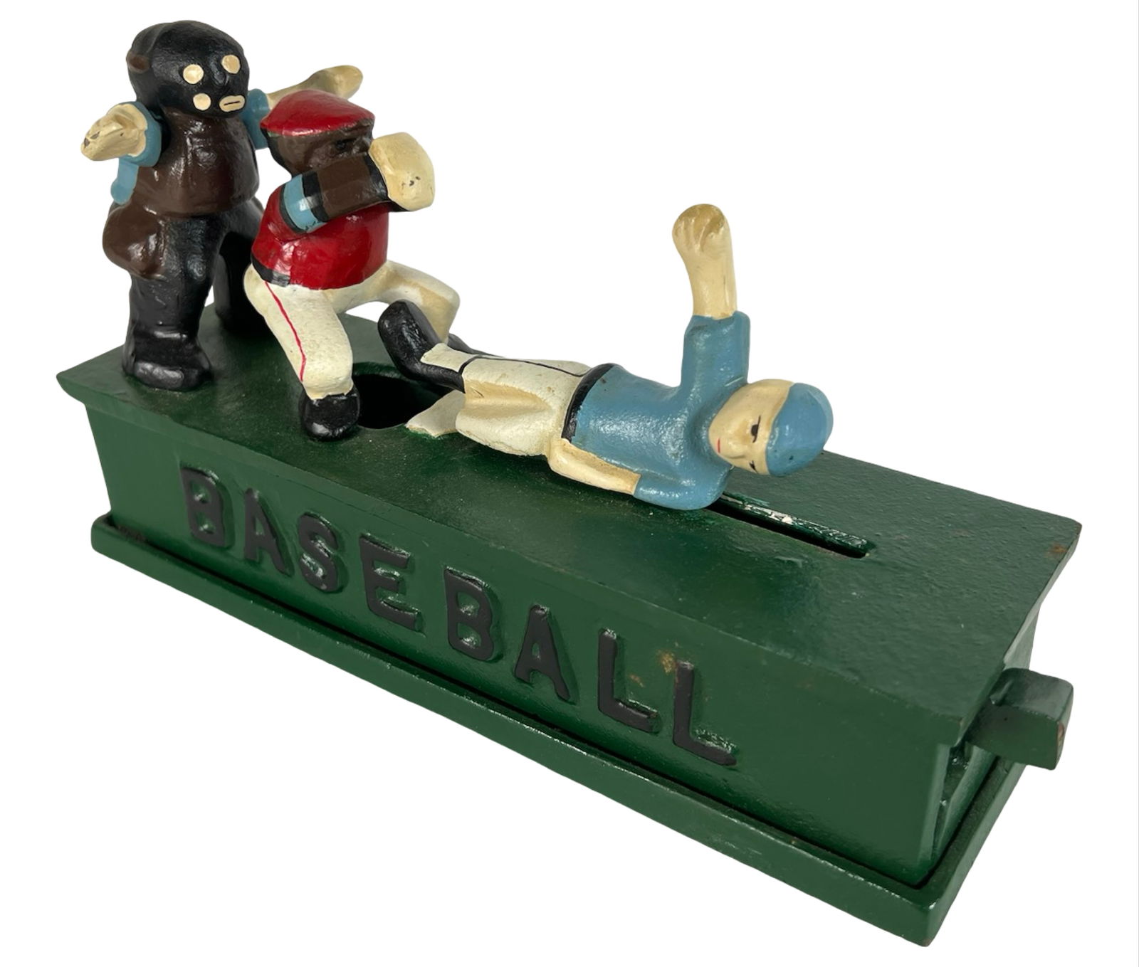 Cast Iron Mechanical Baseball Coin Bank (1 of 4)