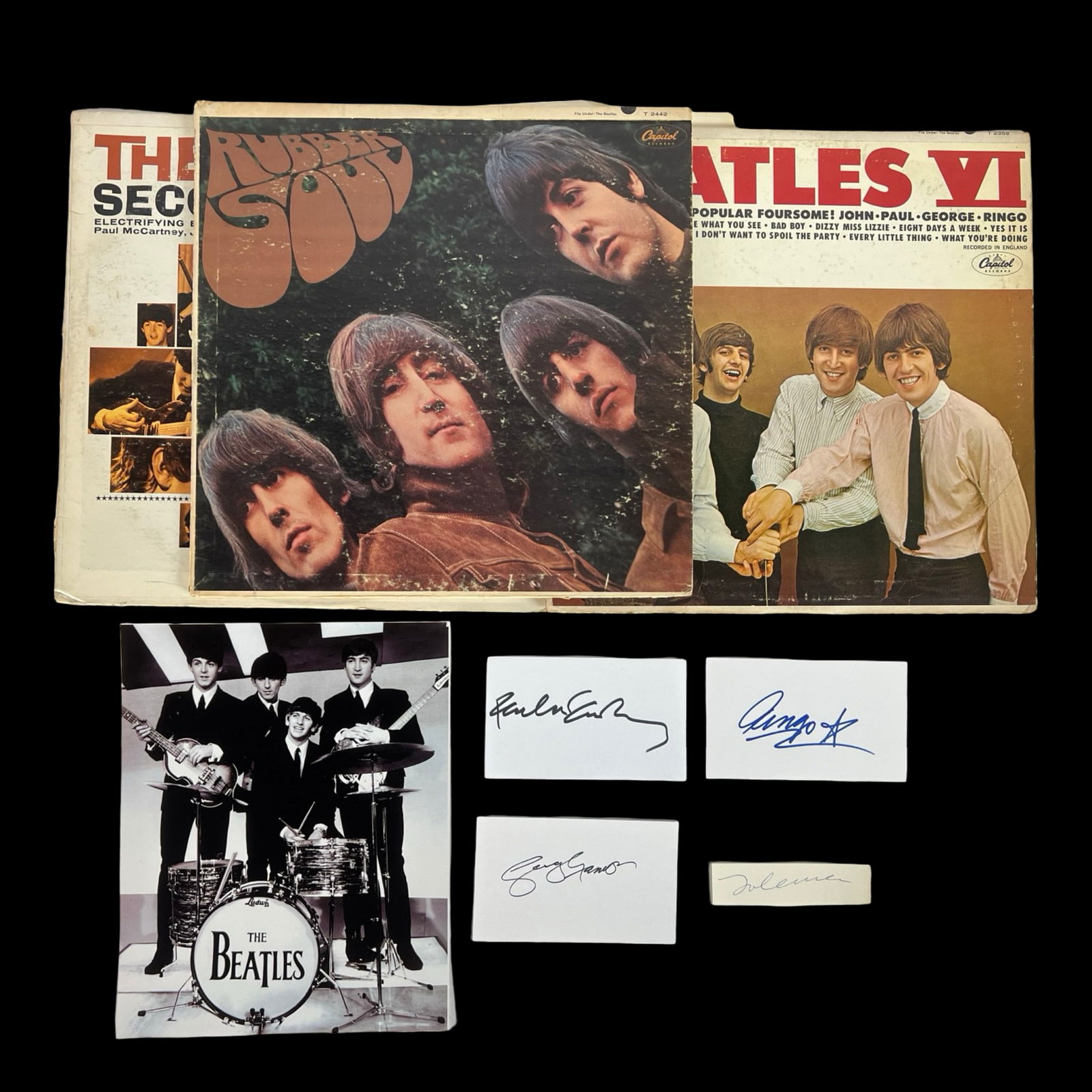The Beatles - Complete Set of Four Autographs (1 of 8)