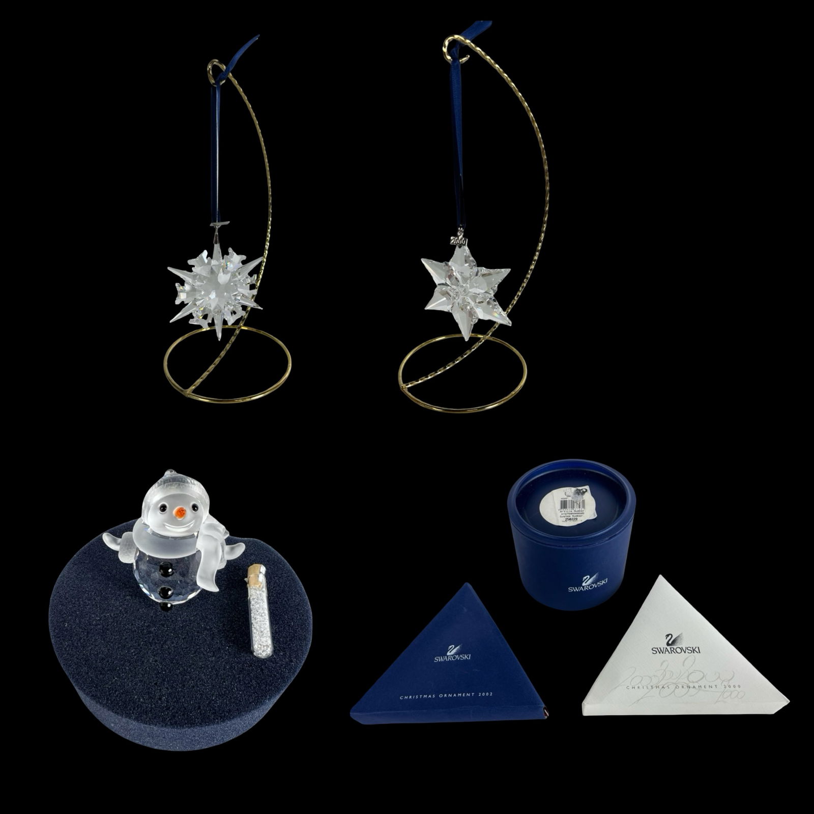 Swarovski Crystal Snowman Figurine & Christmas Orn (1 of 12)