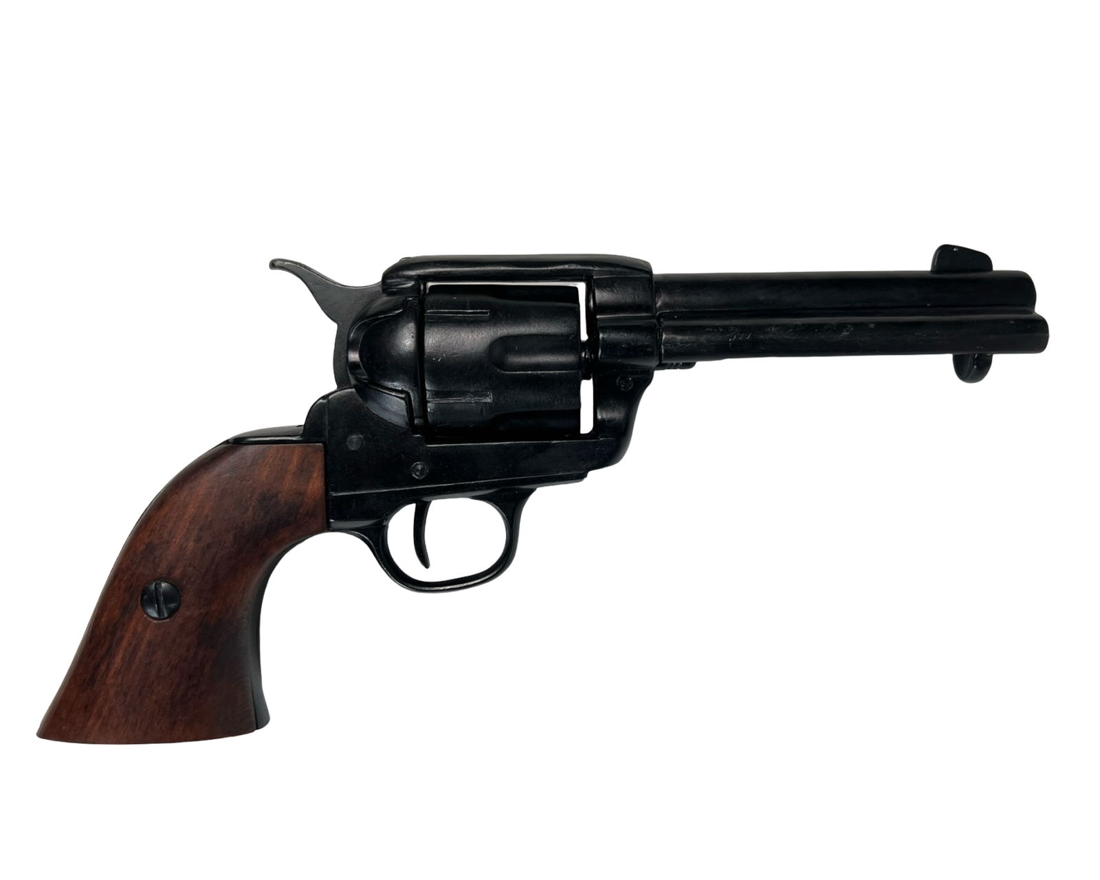 BKA 98 Replica Colt .45 Revolver - Non-Firing Pro: This vintage BKA-98 replica Colt .45 single-action revolver is a non-firing prop gun commonly used for Western-themed films, theater productions, and display. Constructed with a metal frame and wood-f