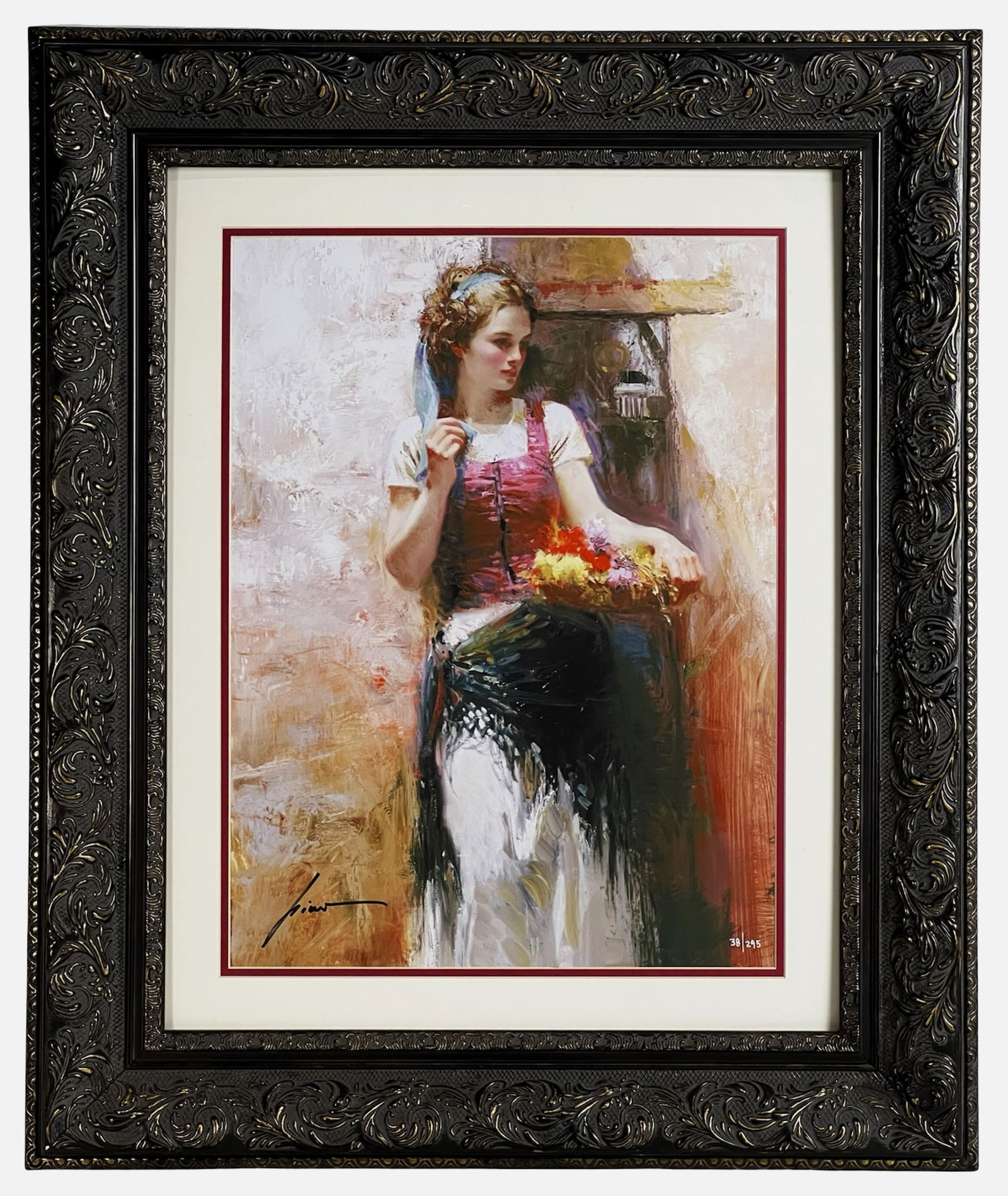Pino Daeni LE Giclee "The Flower Basket" (1 of 4)