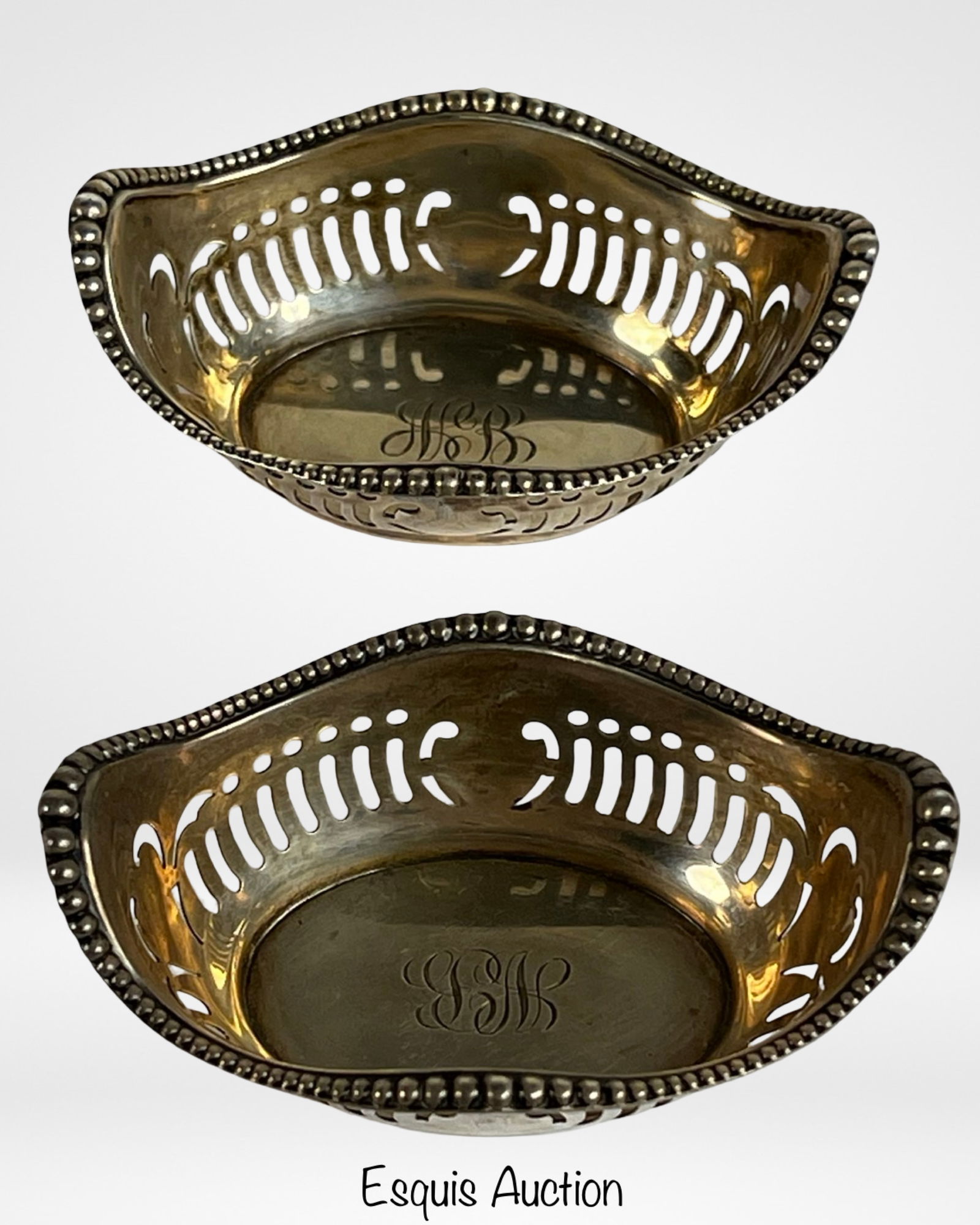Antique Sterling Silver Gorham Pierced Nut Dishes (1 of 4)