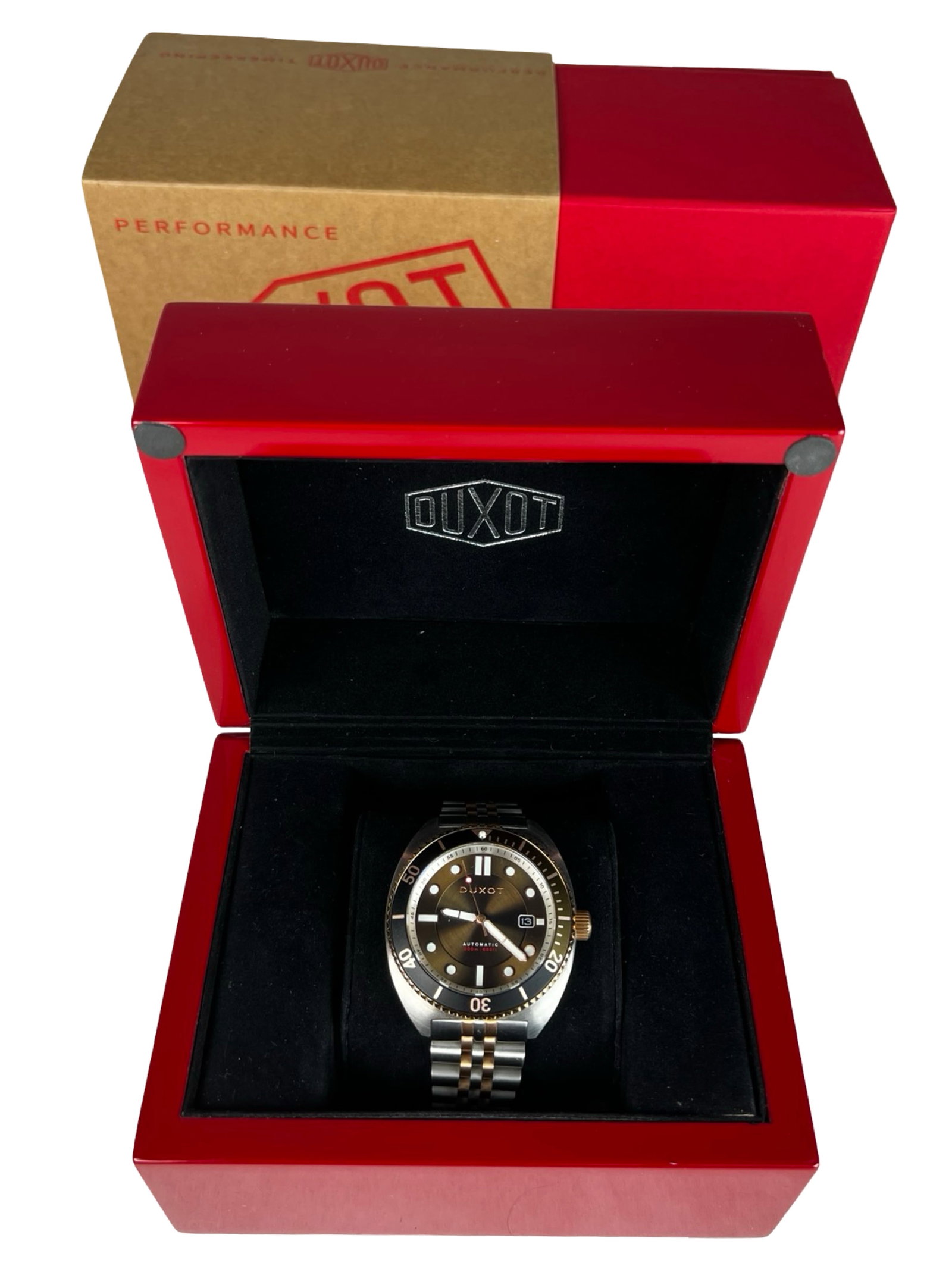 Duxot Tortuga Automatic Mens Wrist Watch- Mint: Duxot Tortuga Automatic Mens Watch. Mint/ Near Mint Condition in original box. Works.