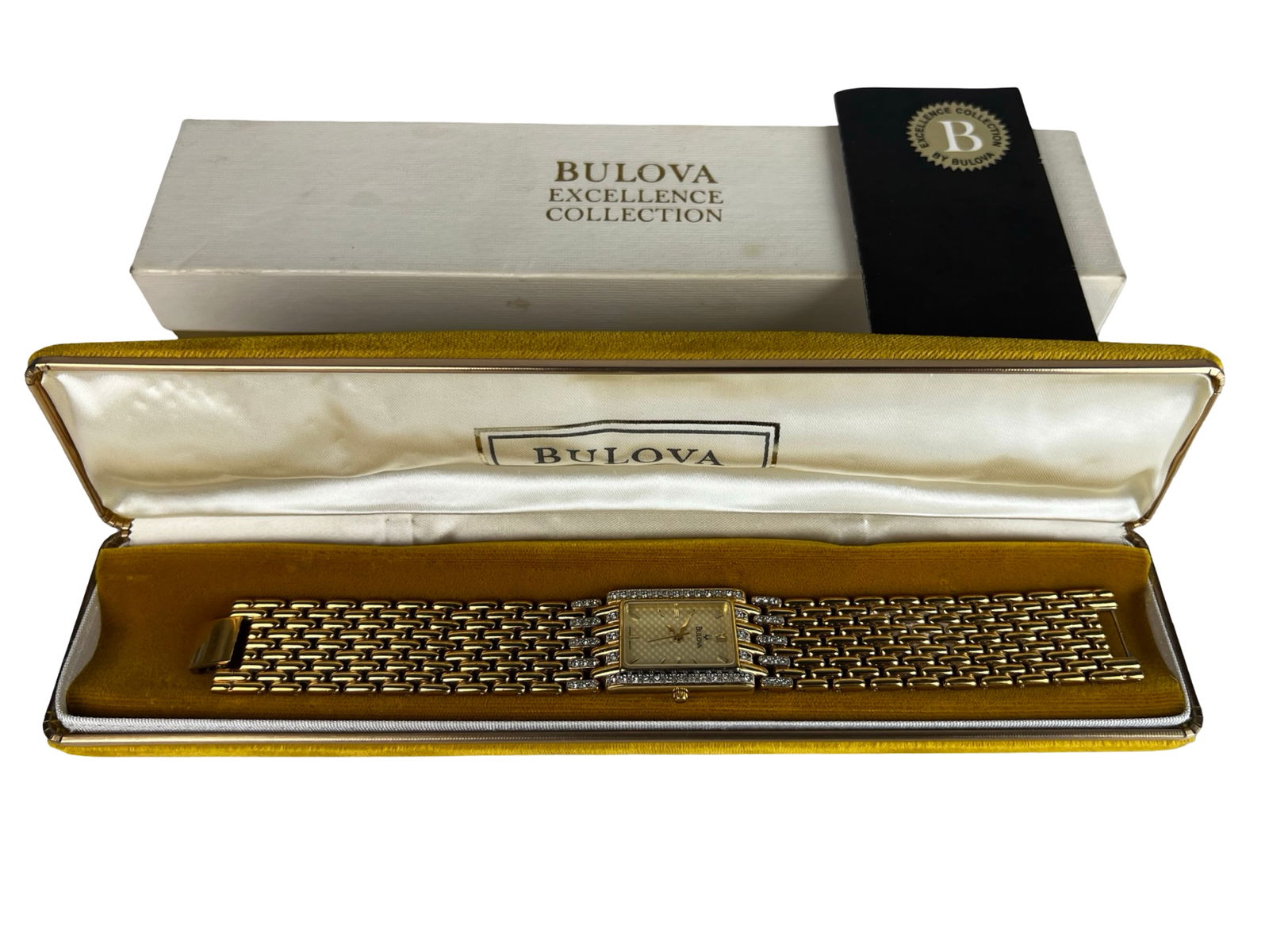 Bulova 98A57 Swarovski Crystal Men's Wrist Watch: Vintage Bulova 98A57 Swarovski Crystal Men's Wrist Watch. Mint/ near mint condition in original box. Untested w/o Battery.