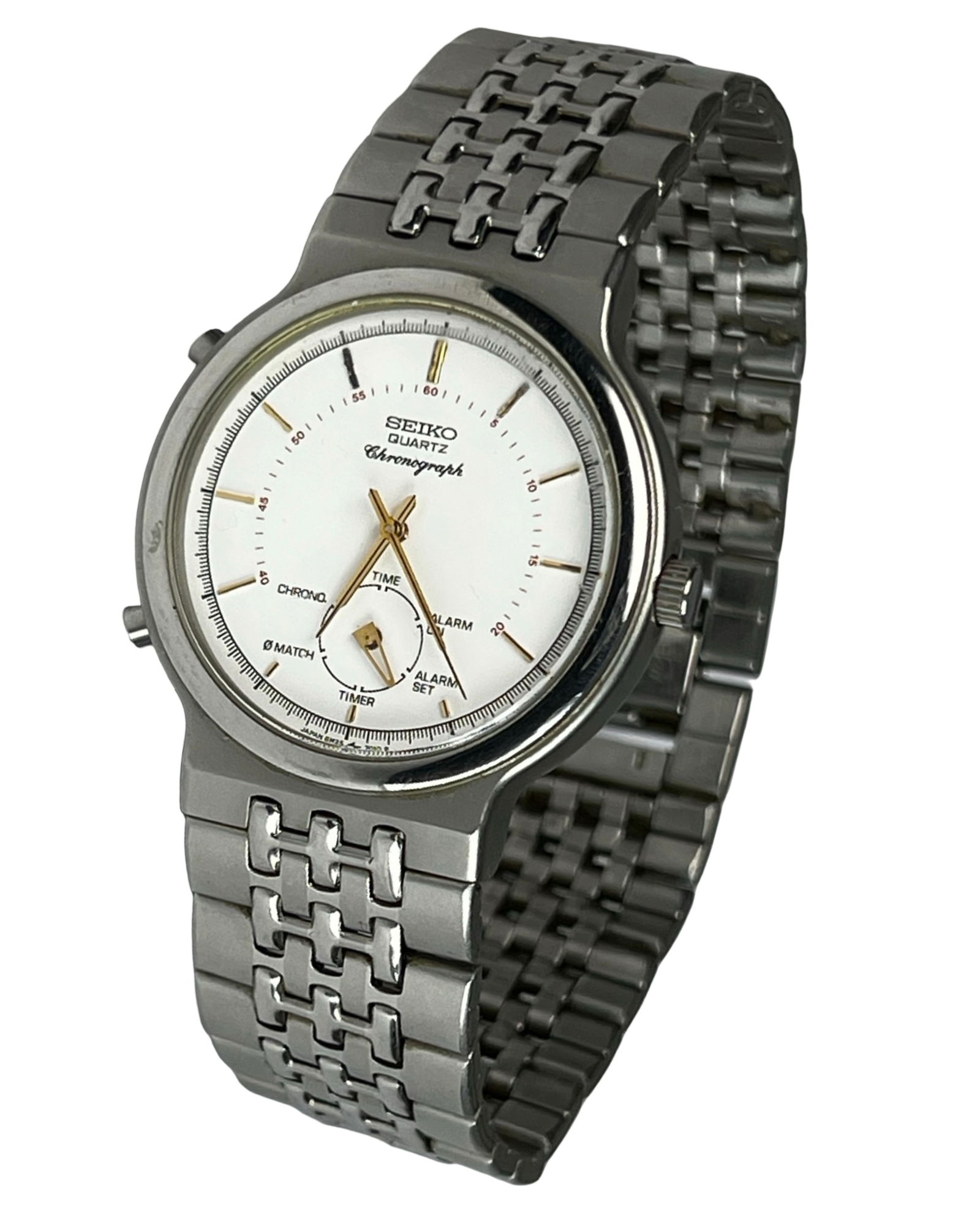 Seiko Men's Chronograph 8M25-7000 Wrist Watch: Seiko Men's Chronograph 8M25-7000 Wrist Watch. Good overall condition, untested w/o battery.