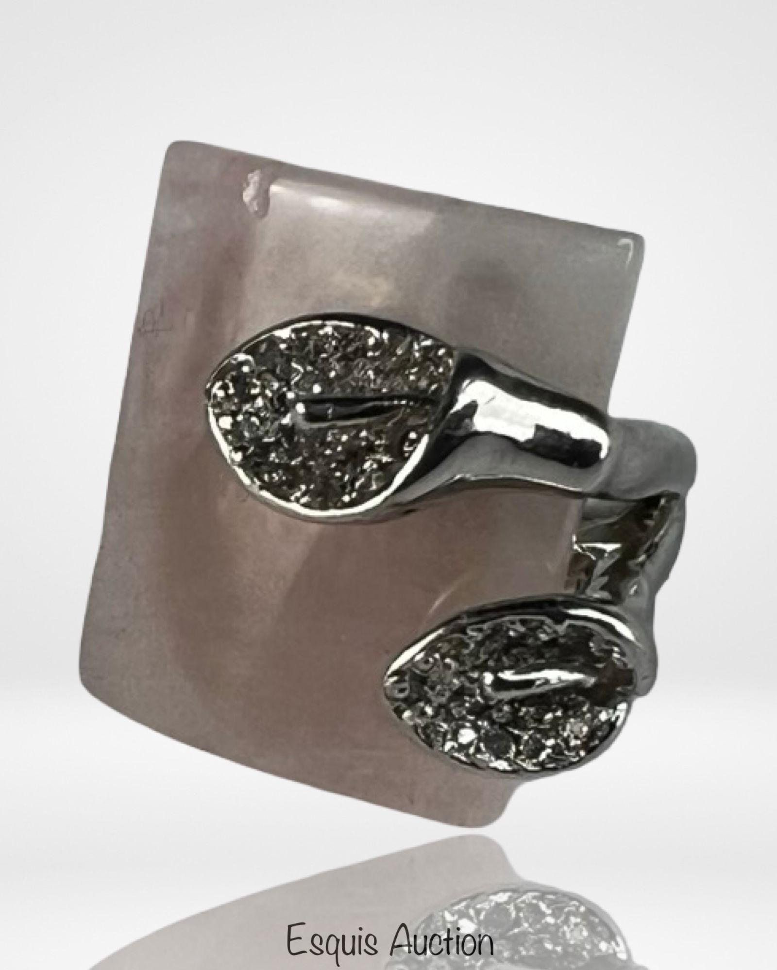 Sterling Silver Ring - Rose Quartz & Lilies (1 of 5)