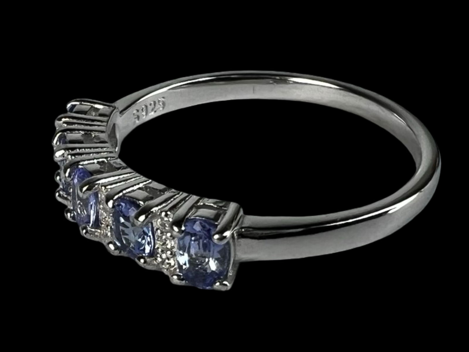 Natural Tanzanite & Sterling Silver Lady's Ring (1 of 5)