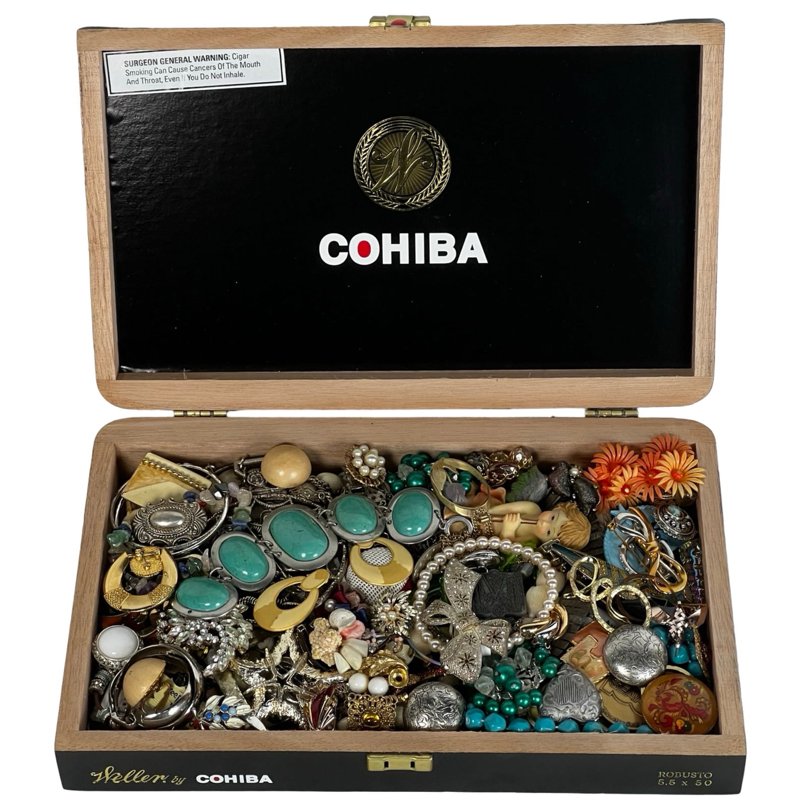 Box Filled with Unsearched Costume & Craft Jewelry (1 of 4)