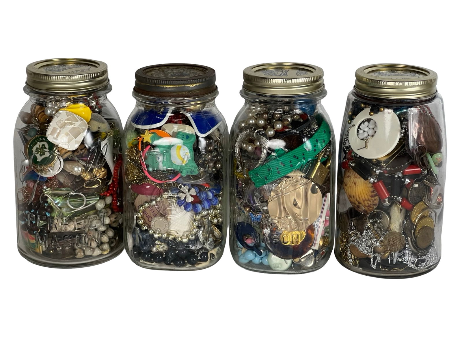 Grandma's Mystery Lot - Jars w/ Costume Jewelry (1 of 6)