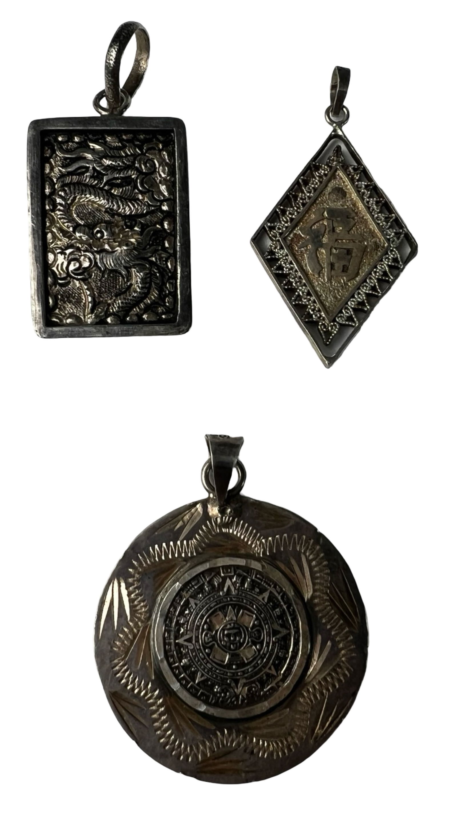 Sterling Silver Pendants- Asian & Mexican Motifs (1 of 5)
