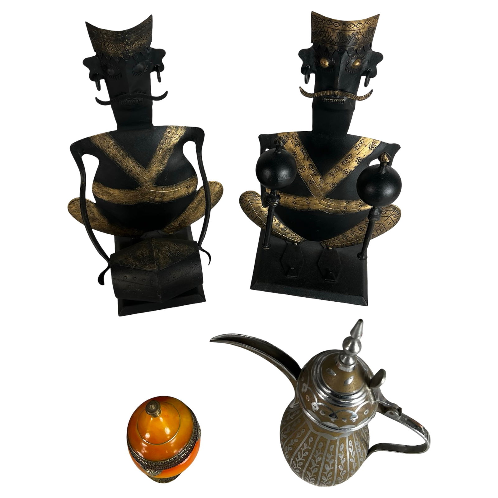 Middle Eastern Decor- Tribal Musician Statues, Box (1 of 6)