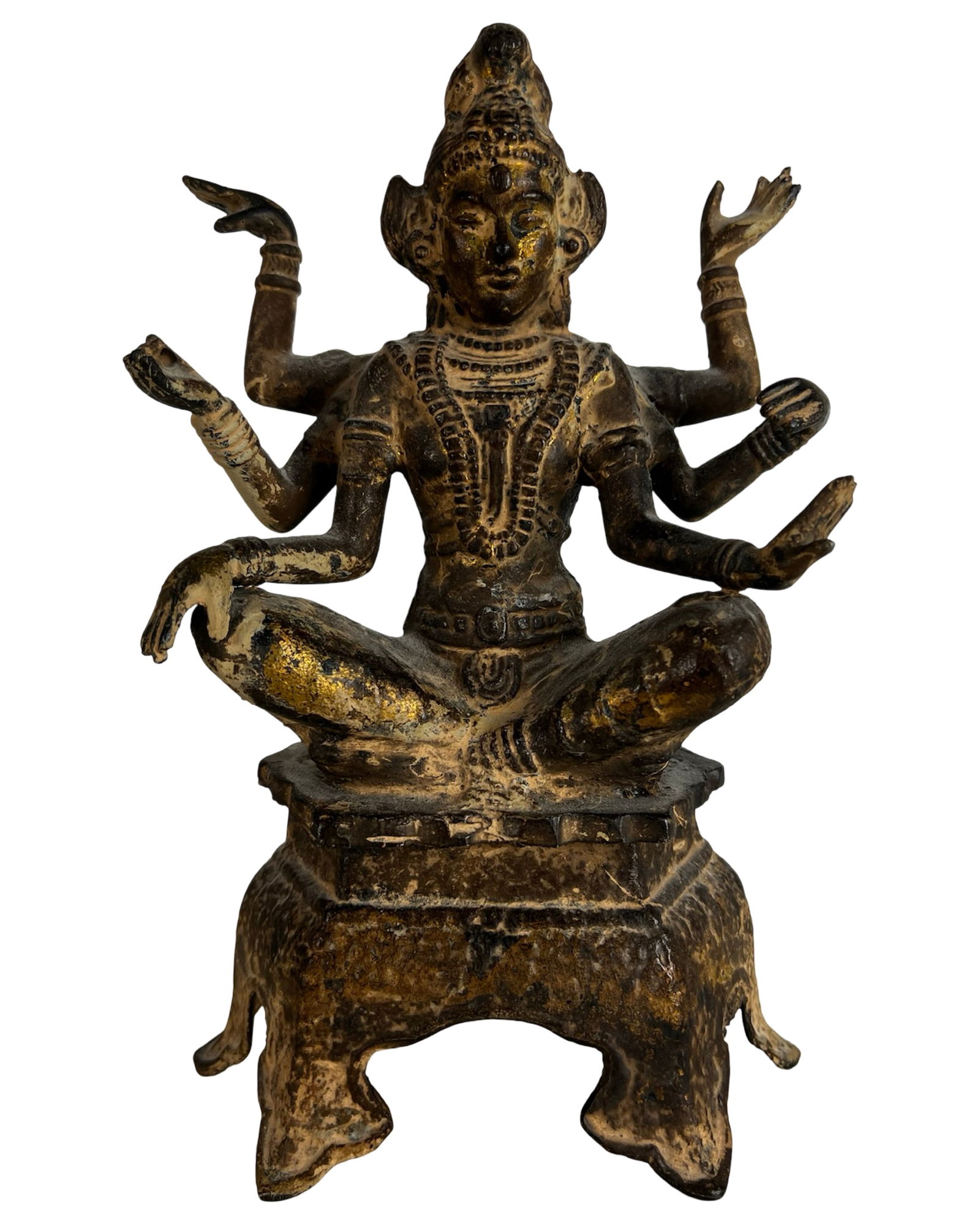 Vasudhara 6-Armed Goddess Bronze Sculpture (1 of 4)