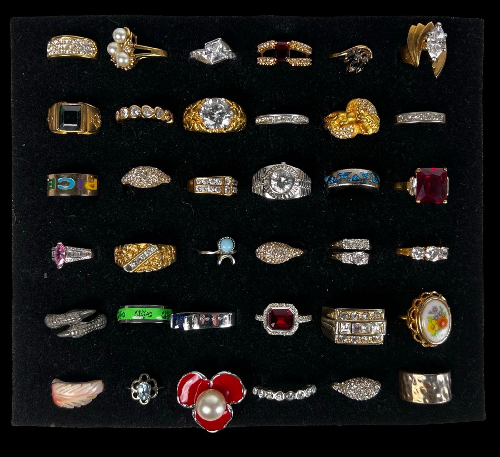 Elegance for Every Finger- 36 Lady's Rings: Indulge in the allure of elegant adornments with this exquisite Collection of 36 Various Lady's Rings. From timeless classics to contemporary statements, this assortment caters to diverse tastes, offe