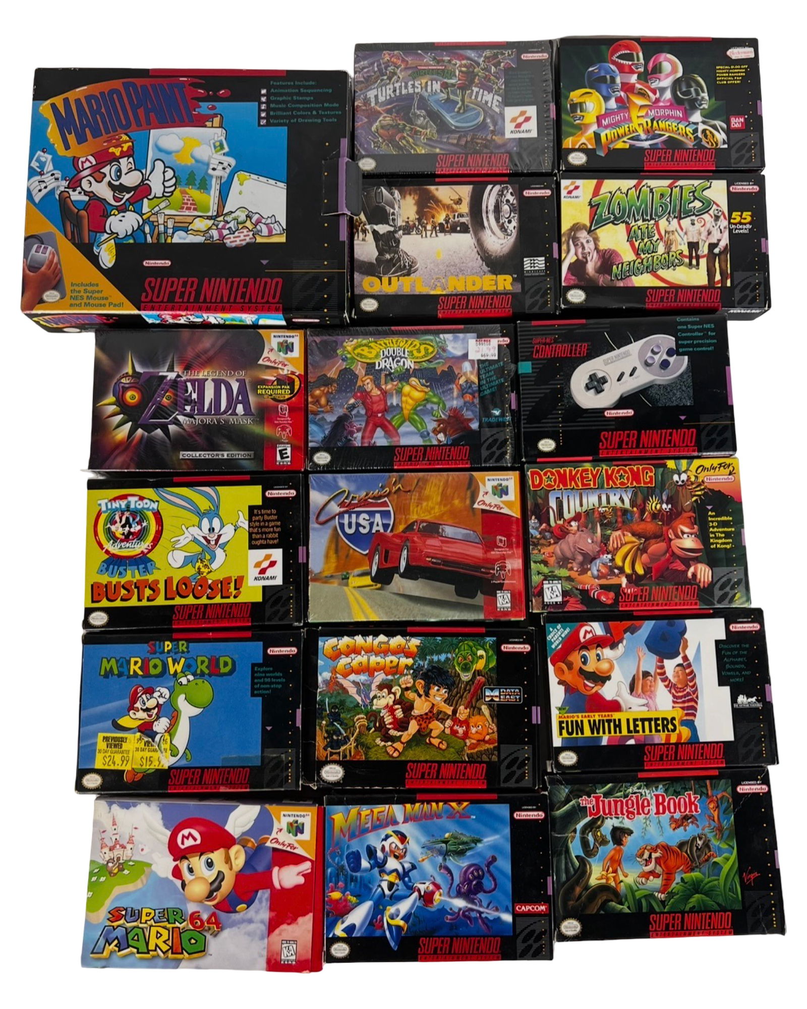 Vintage Nintendo & Super Nintendo Empty Game Boxes (1 of 2)