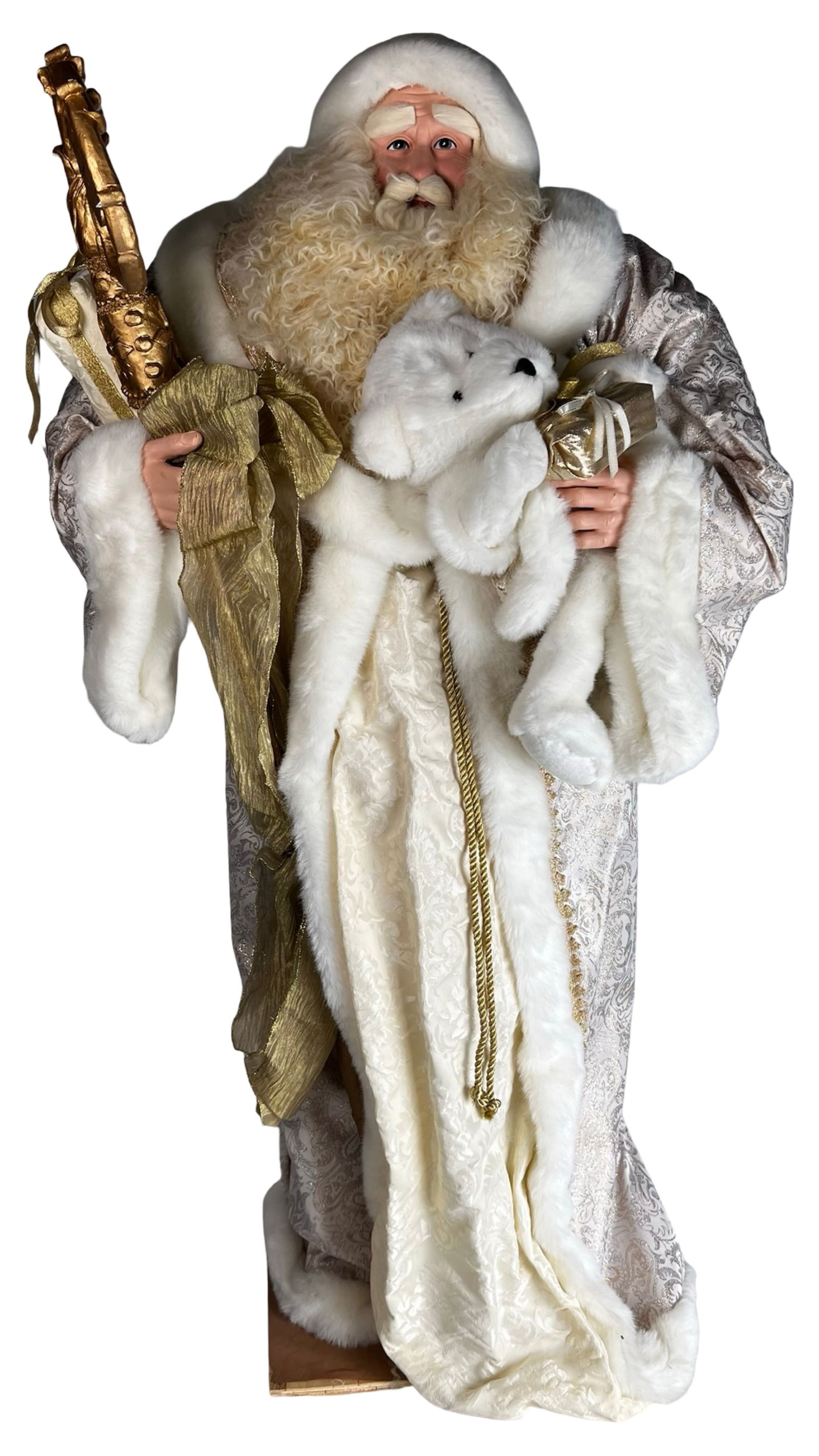 Large Santa Claus Christmas Decor Figure w/ Teddy (1 of 3)