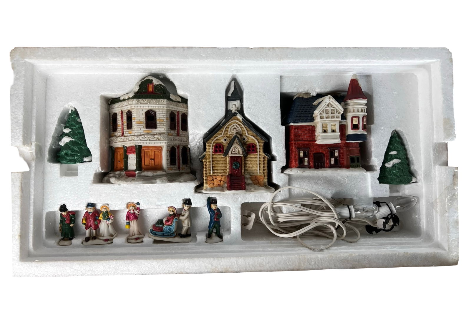10-Piece Porcelain Lighted Christmas Village Set (1 of 4)